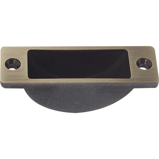 Brass Easy-Clean Dust Socket for Flush Bolt - 62 x 19mm - Florentine Bronze