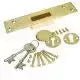 British Standard BS3621 Mortice Deadlock - 64mm Case 44mm Backset - Brass - Image 2
