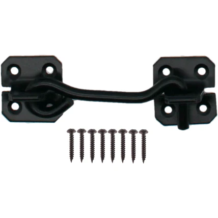 Cabin Hook - Wire Pattern - 100mm - Black