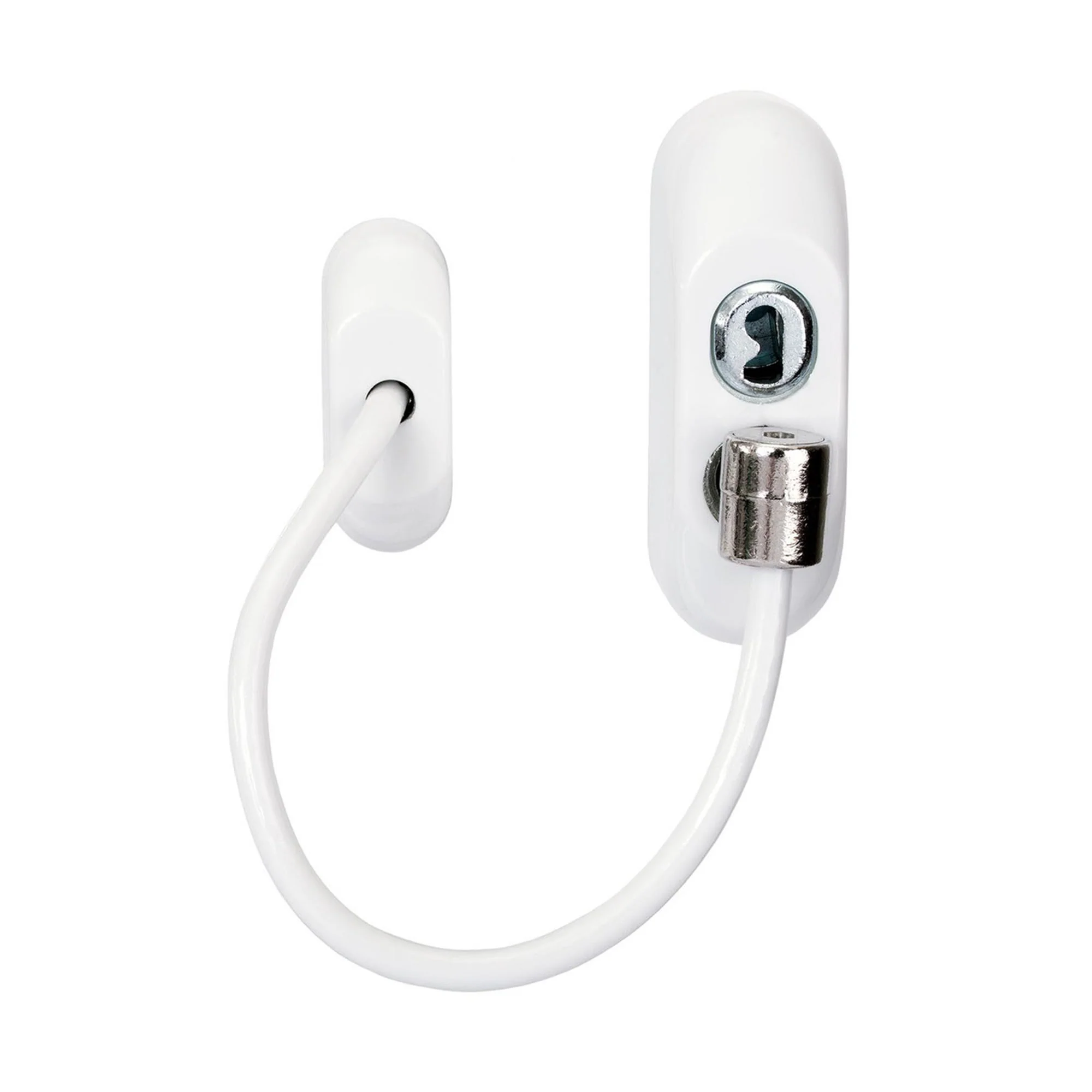 Cable Window Restrictor Mk2 With Fixings - 200mm - White