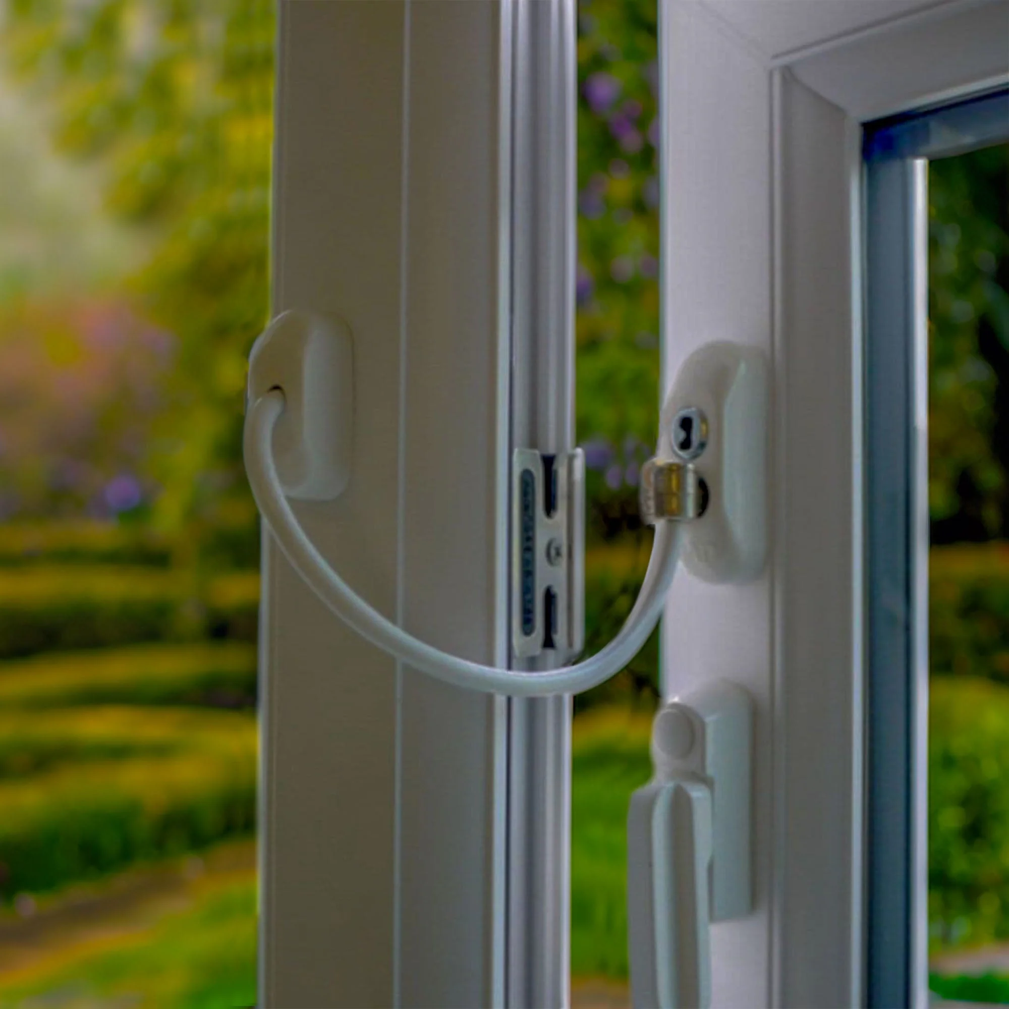 Cable Window Restrictor Mk2 With Fixings - 200mm - White - Image 4