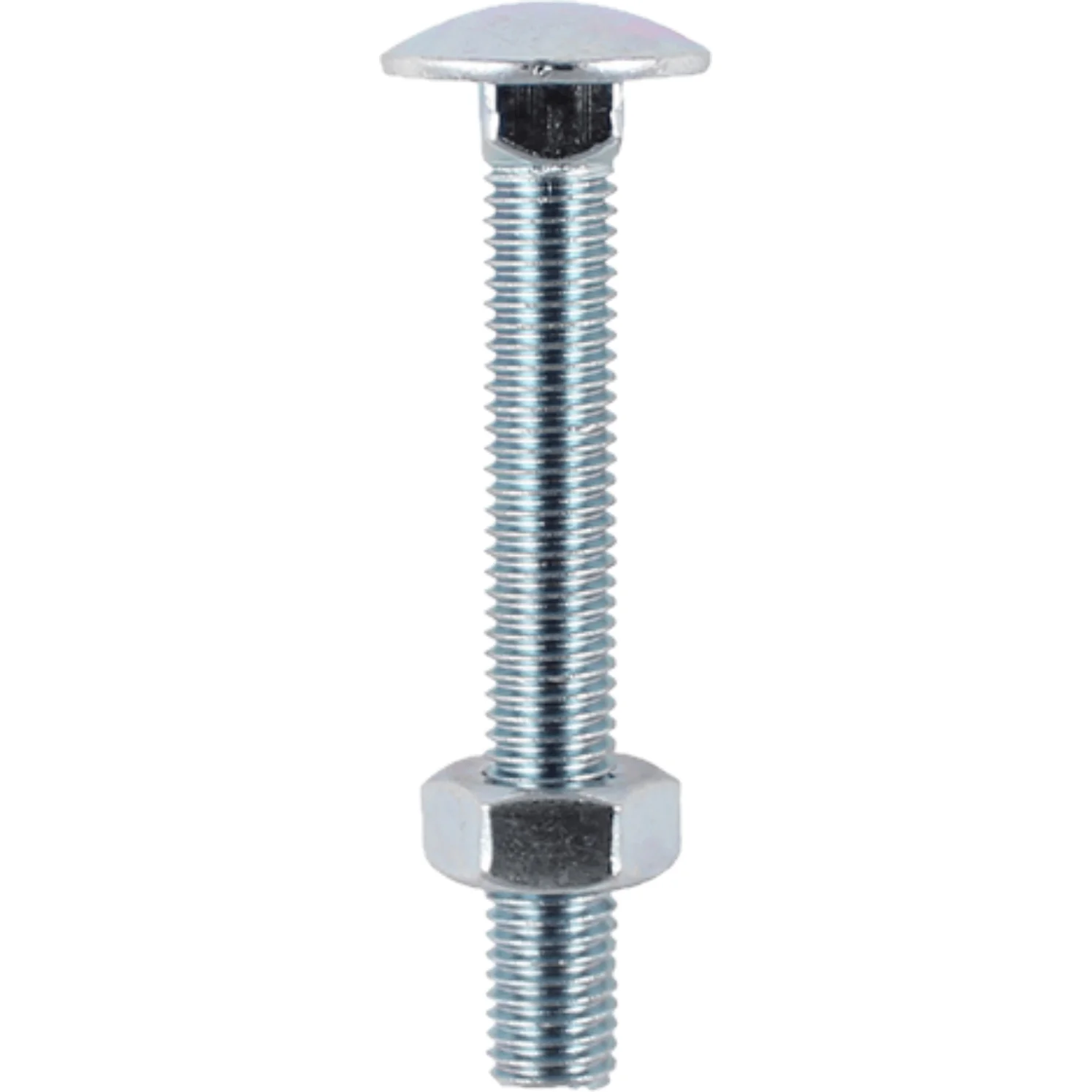 Carriage Bolt & Hex Nut - BZP M8 x 110 Pack of 3 PCS