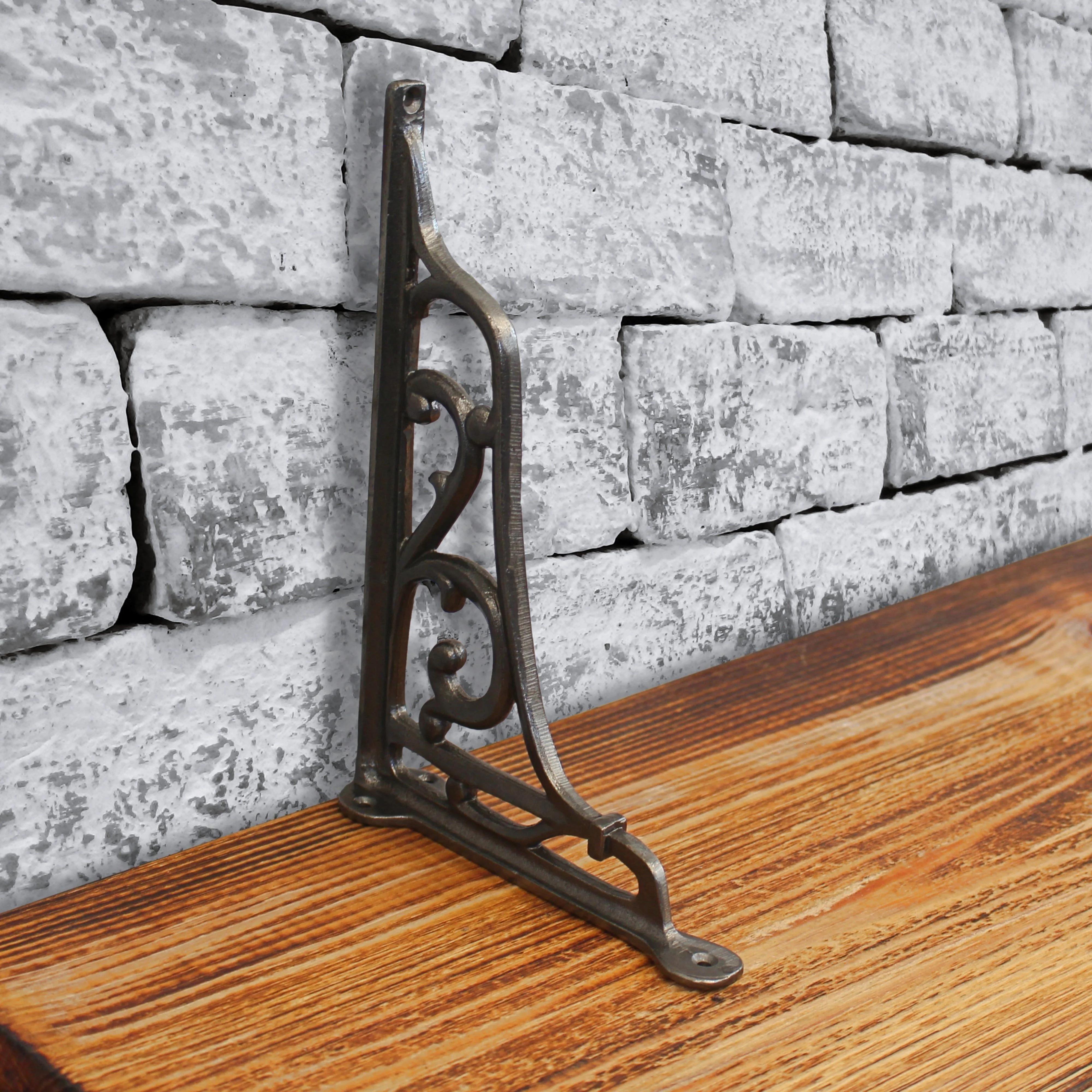 Cast Iron Brackets Edwardian Vintage Style Mounted Supports for Shelving Cotswold - Image 5