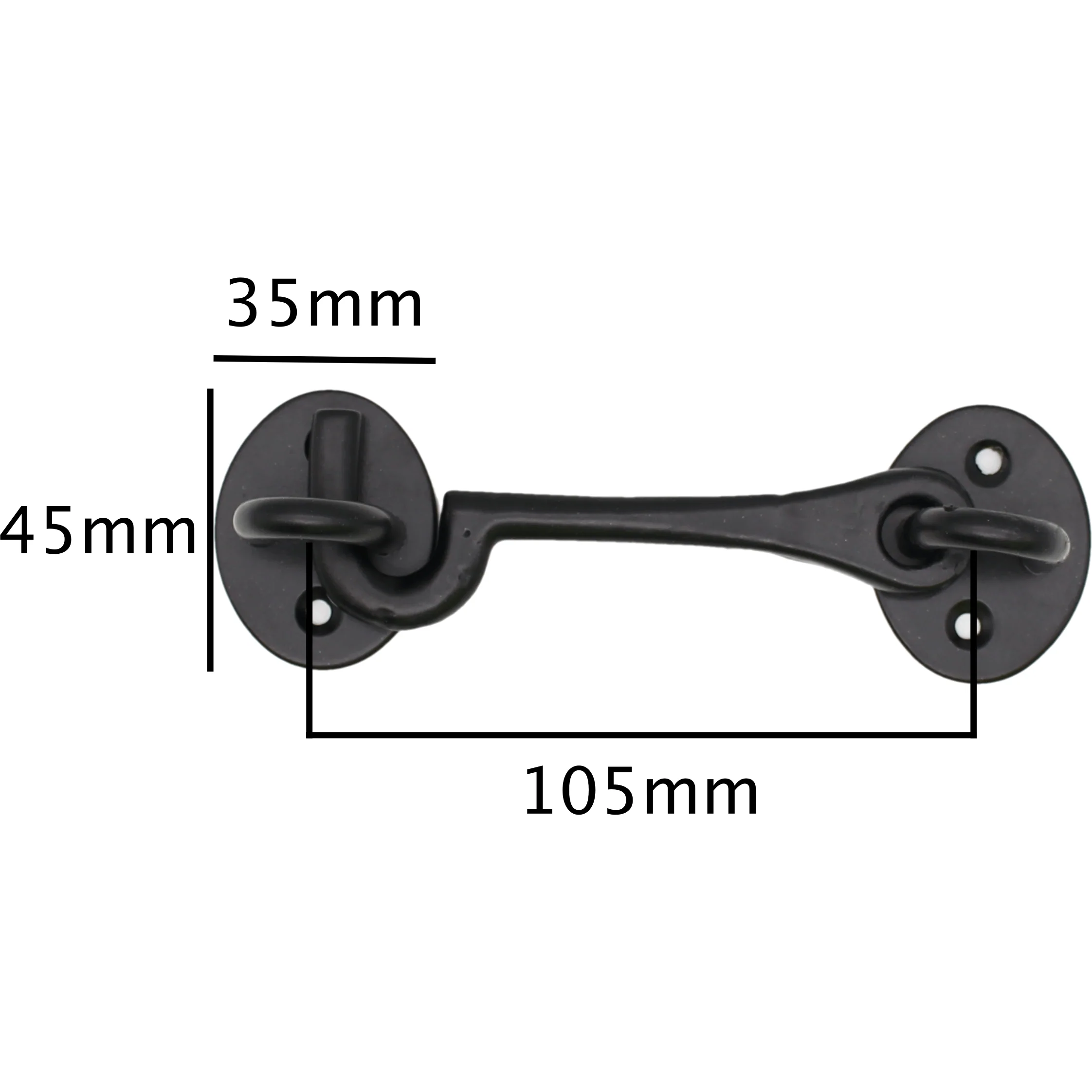 QUALITY Cast Iron Cabin Hook - 4 inch - Black - Image 3