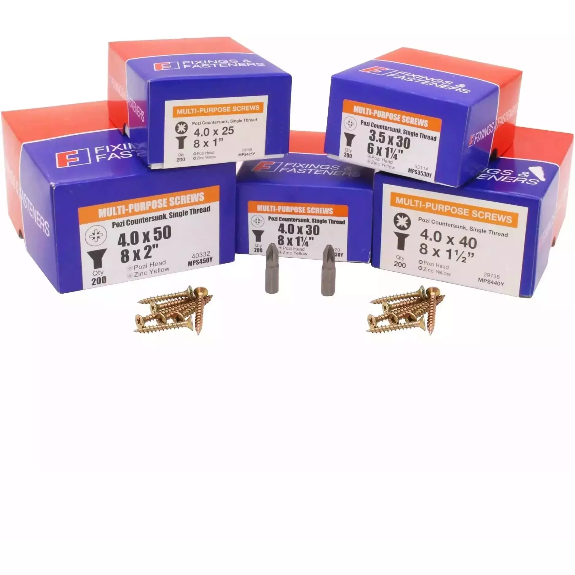 Chippy Single Thread Multi-Purpose Pozi Woodscrews - 37 Sizes - Image 2
