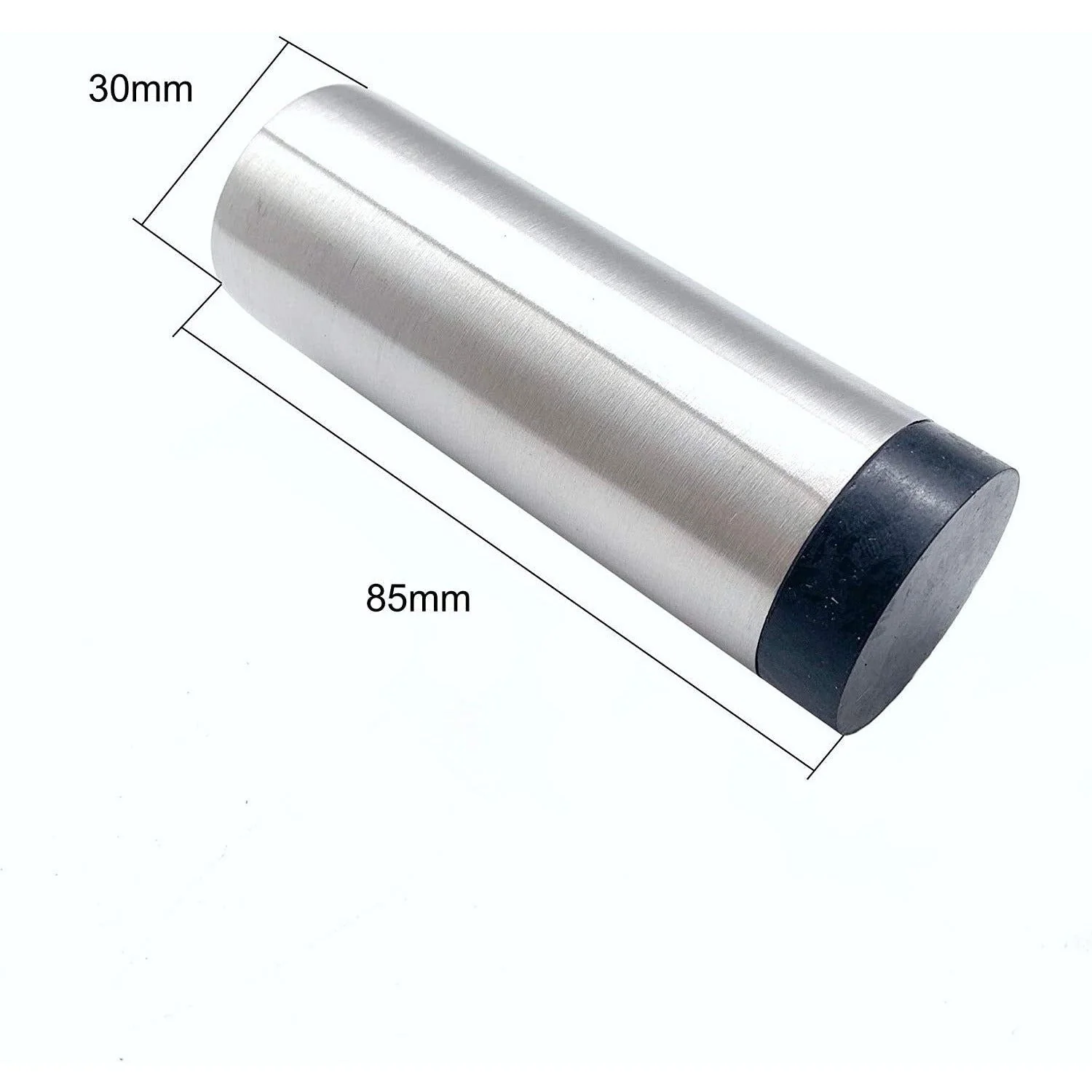 Door Stop Projection Wall Mounted - 85mm Projection - Satin Stainless - Image 2