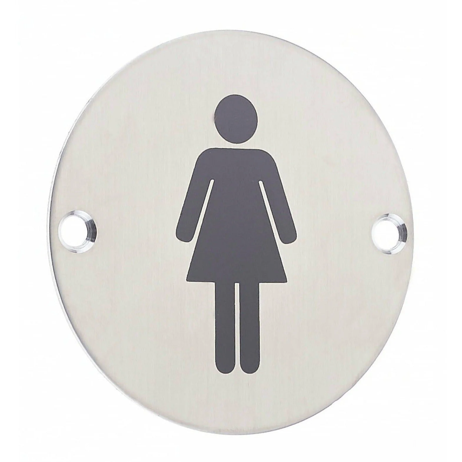 Circular Disc Navigation Signage - 76mm x 1.5mm - Screw Fixed - Female - Image 2