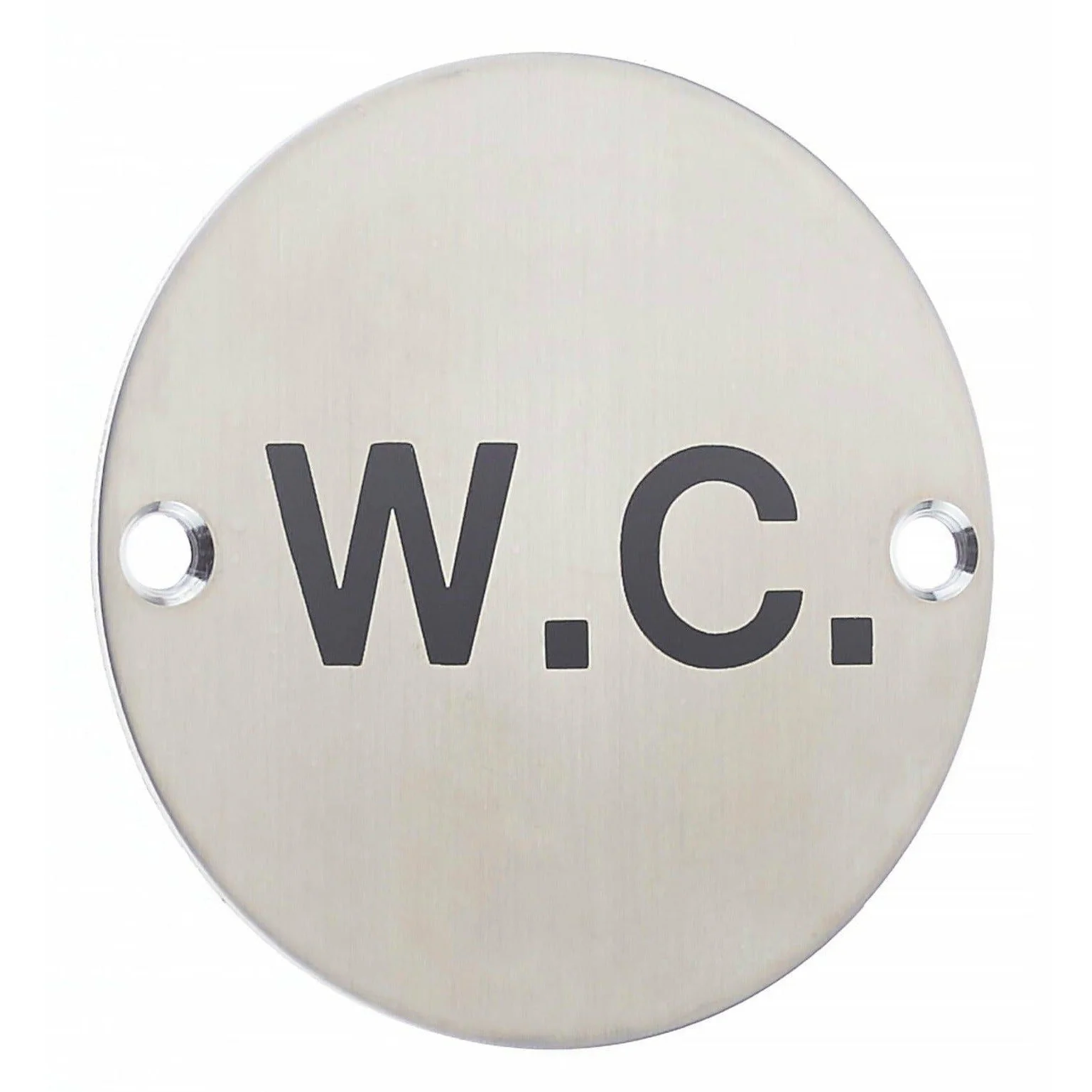 Circular Disc Navigation Signage - 76mm x 1.2mm - Screw Fixed - WC