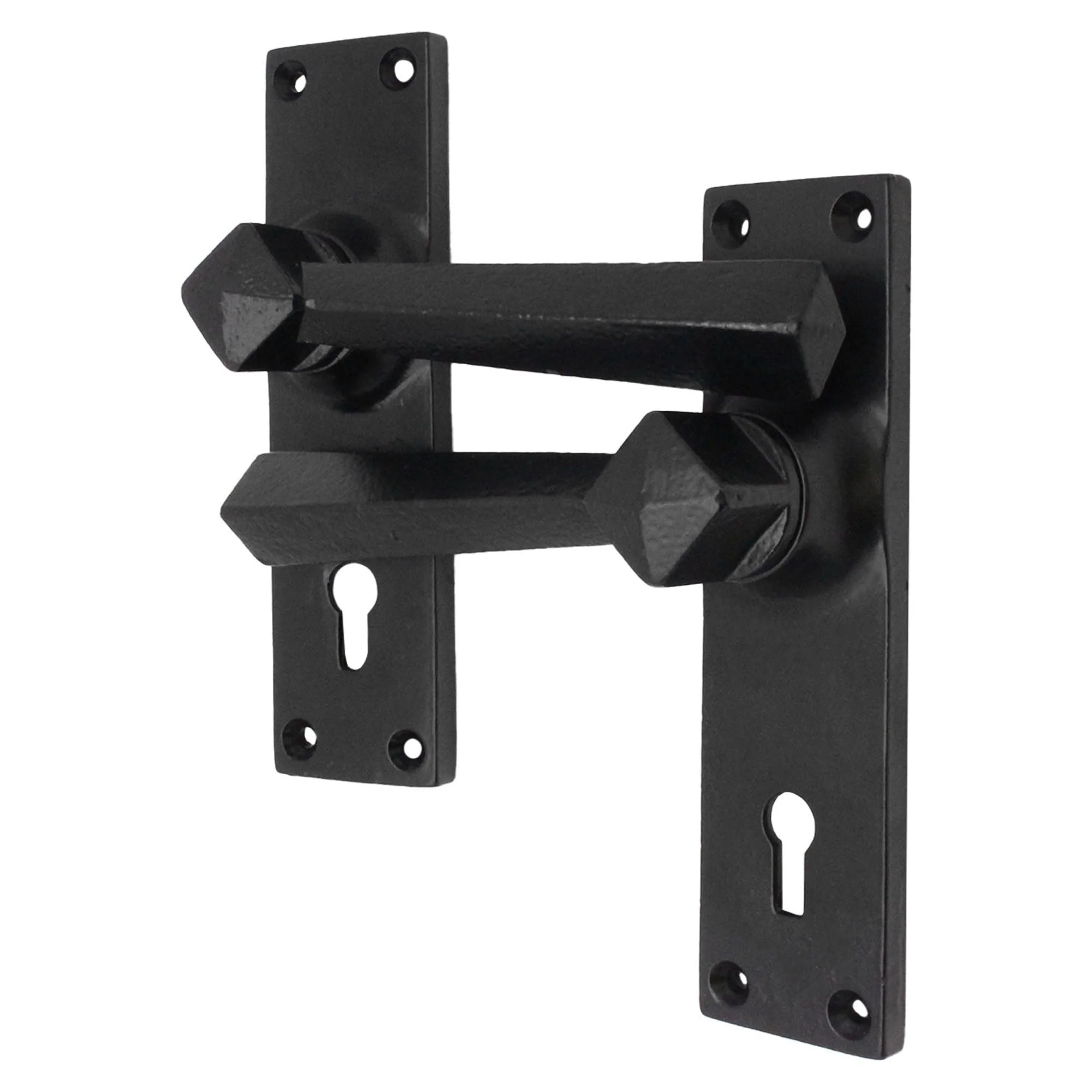 Tudor Antique Black Iron Lever Door Handle Pack - BS3621 5 Lever Sashlock - Image 2