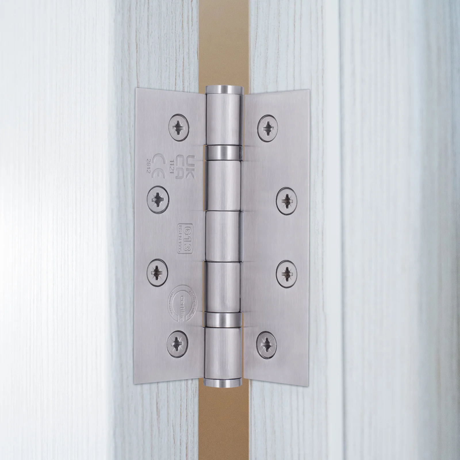 Case 40 Pairs Fire Door Hinges 4" Stainless Steel Grade 13 Square Corner - 102x76x3mm - Image 6