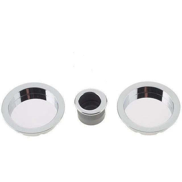 Circular Flush Pull Kit - Polished Chrome