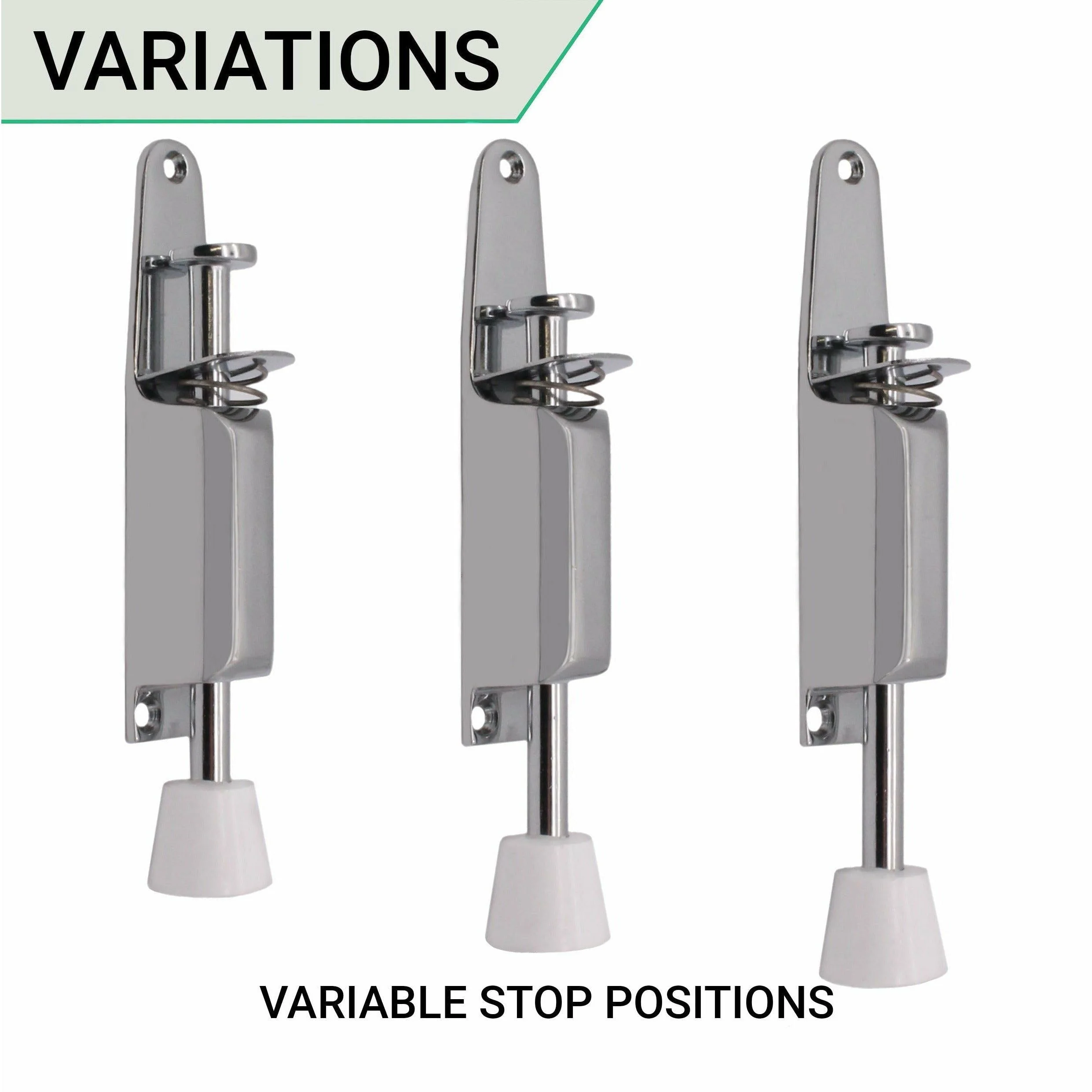 Foot Operated Door Holder - 120mm - Polished Chrome - Image 2