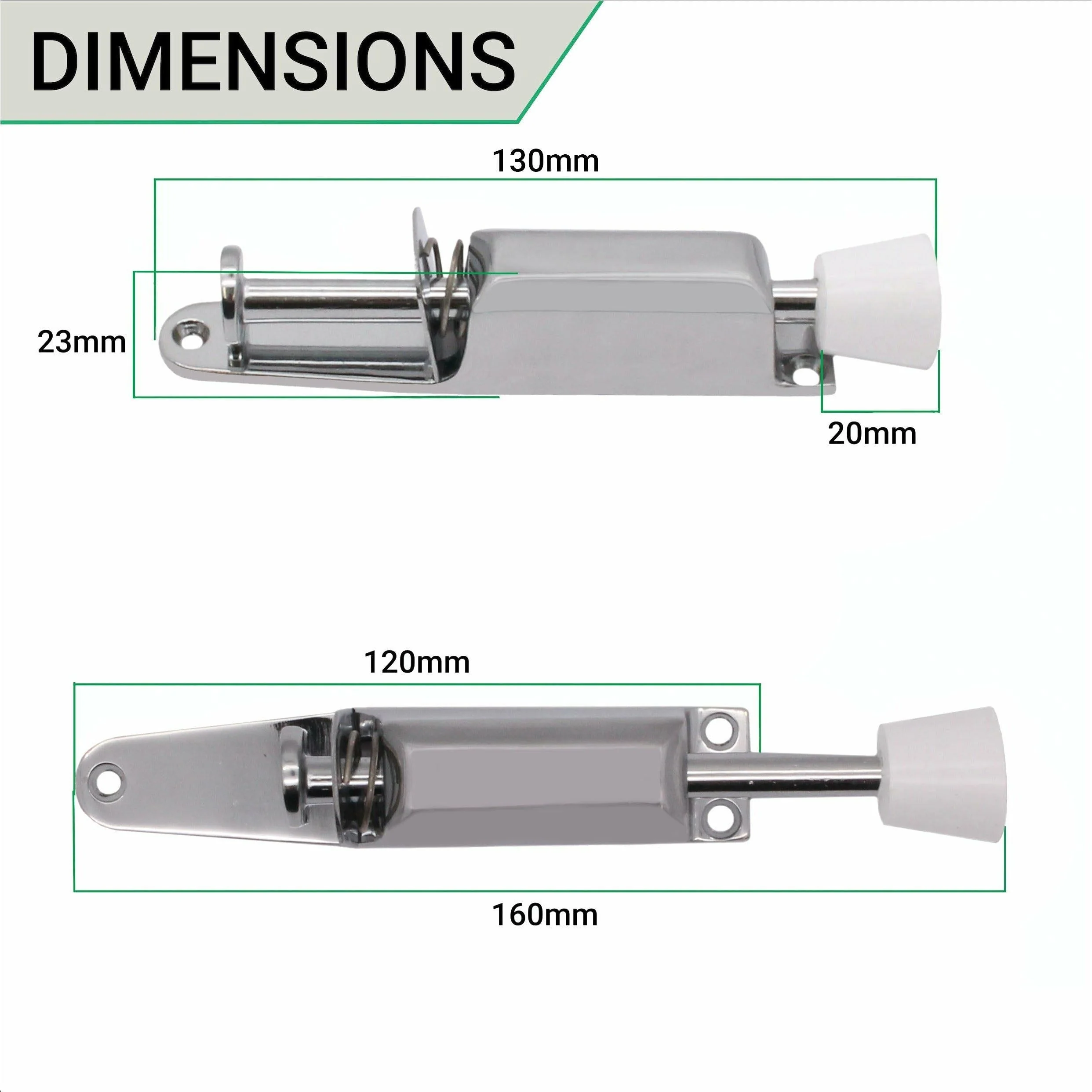 Foot Operated Door Holder - 120mm - Polished Chrome - Image 3