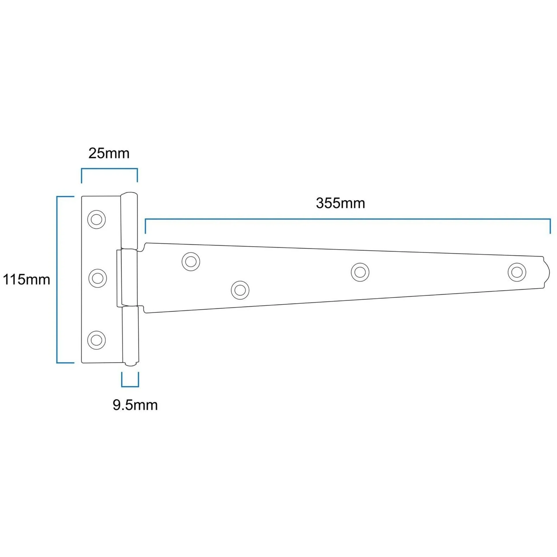 HD Gate Kit - Ring Latch - 350mm Hinges - 150mm Brenton Bolt - Galvanised - Image 3