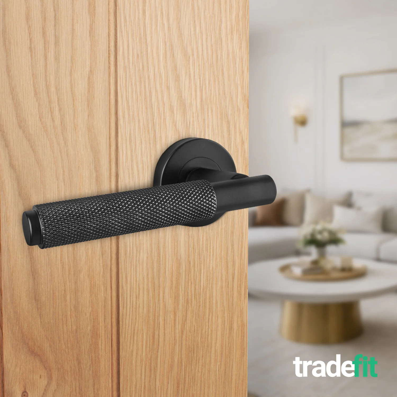 Dinis Matt Black Lever on Rose Door Handles - Image 4