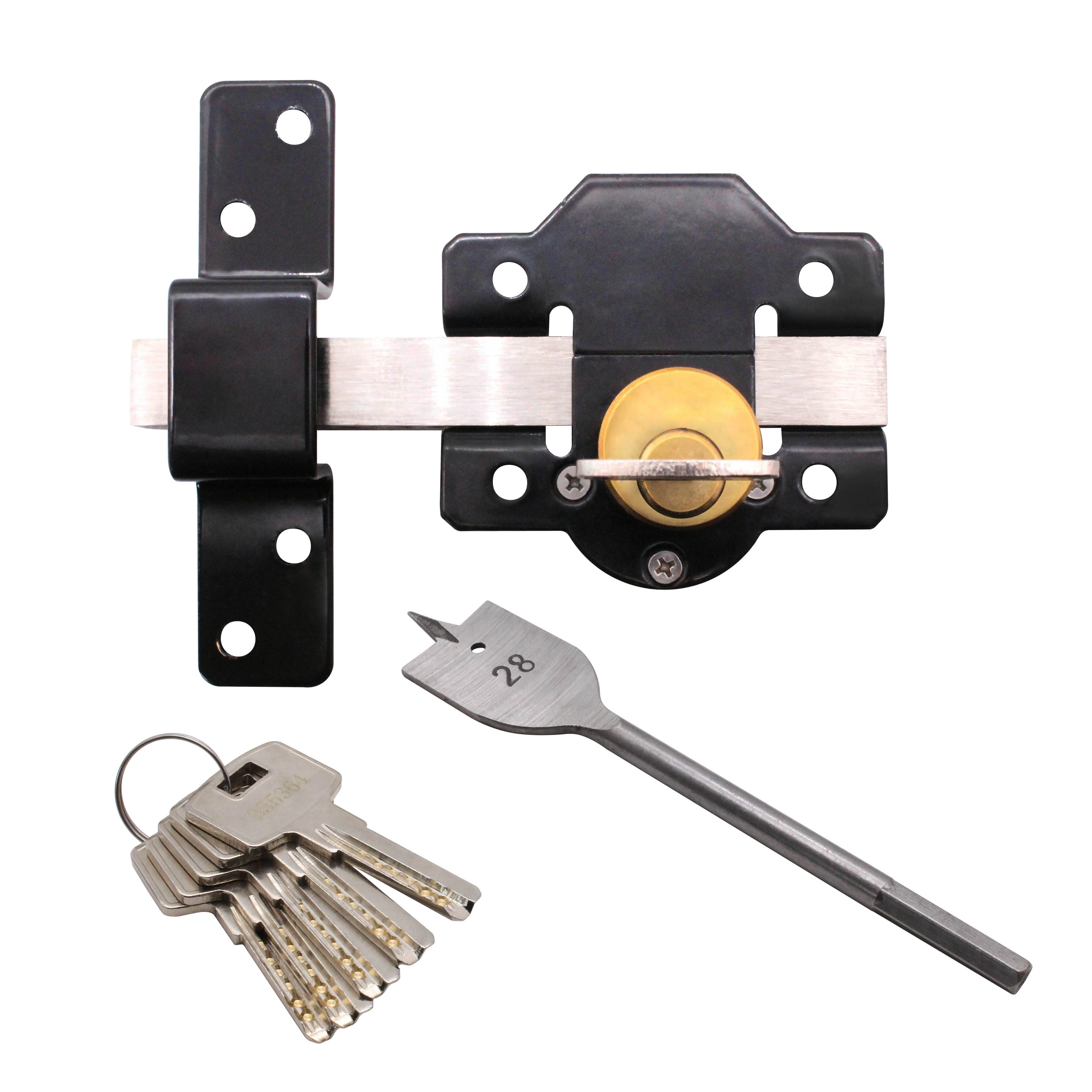 Long Throw Gate Lock & Pull Handle - Single Locking - 70mm - Image 7