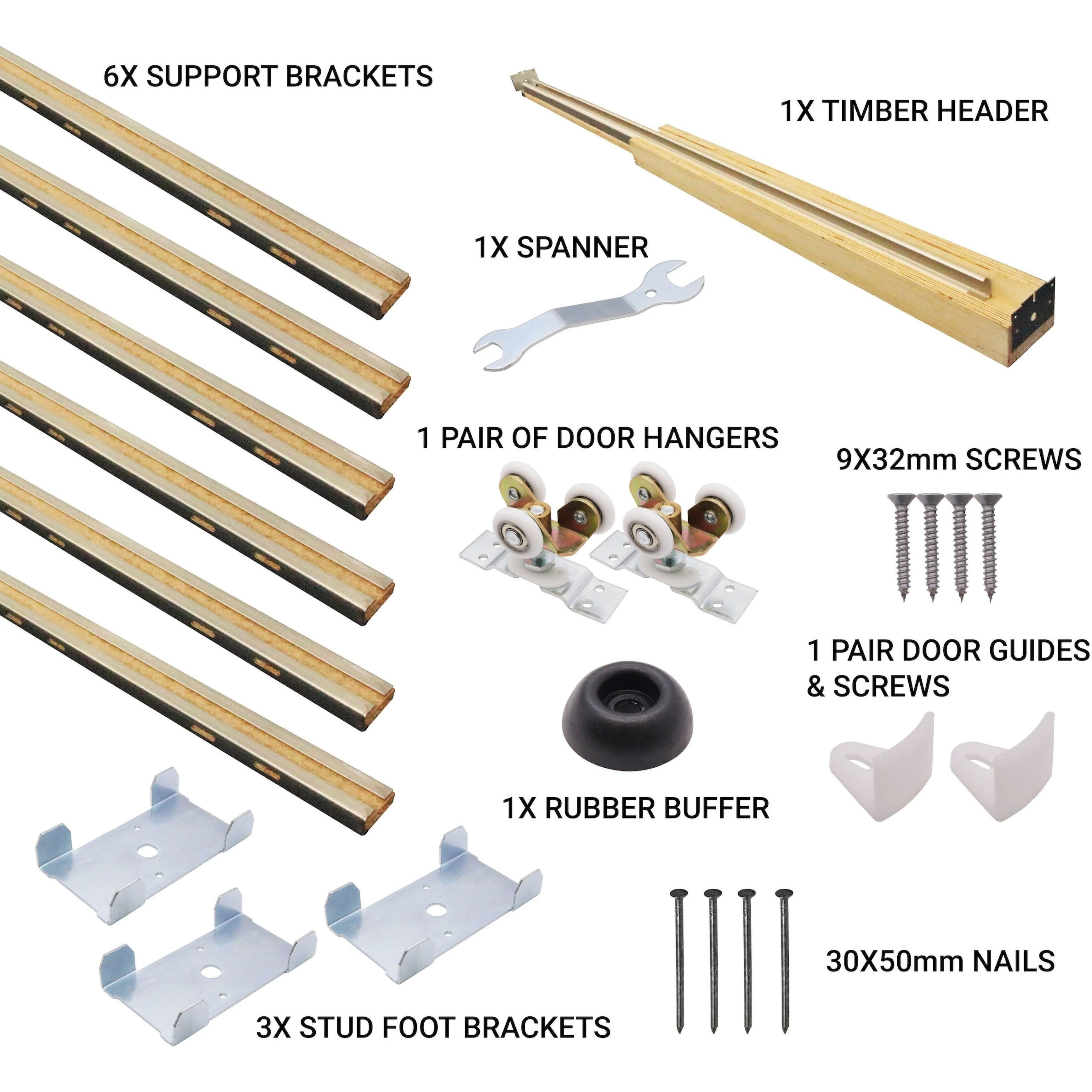 Pocket Door Kit for Single Doors - 1200 x 2400mm Max Door Size - 120mm Finished Wall Thickness - Image 5