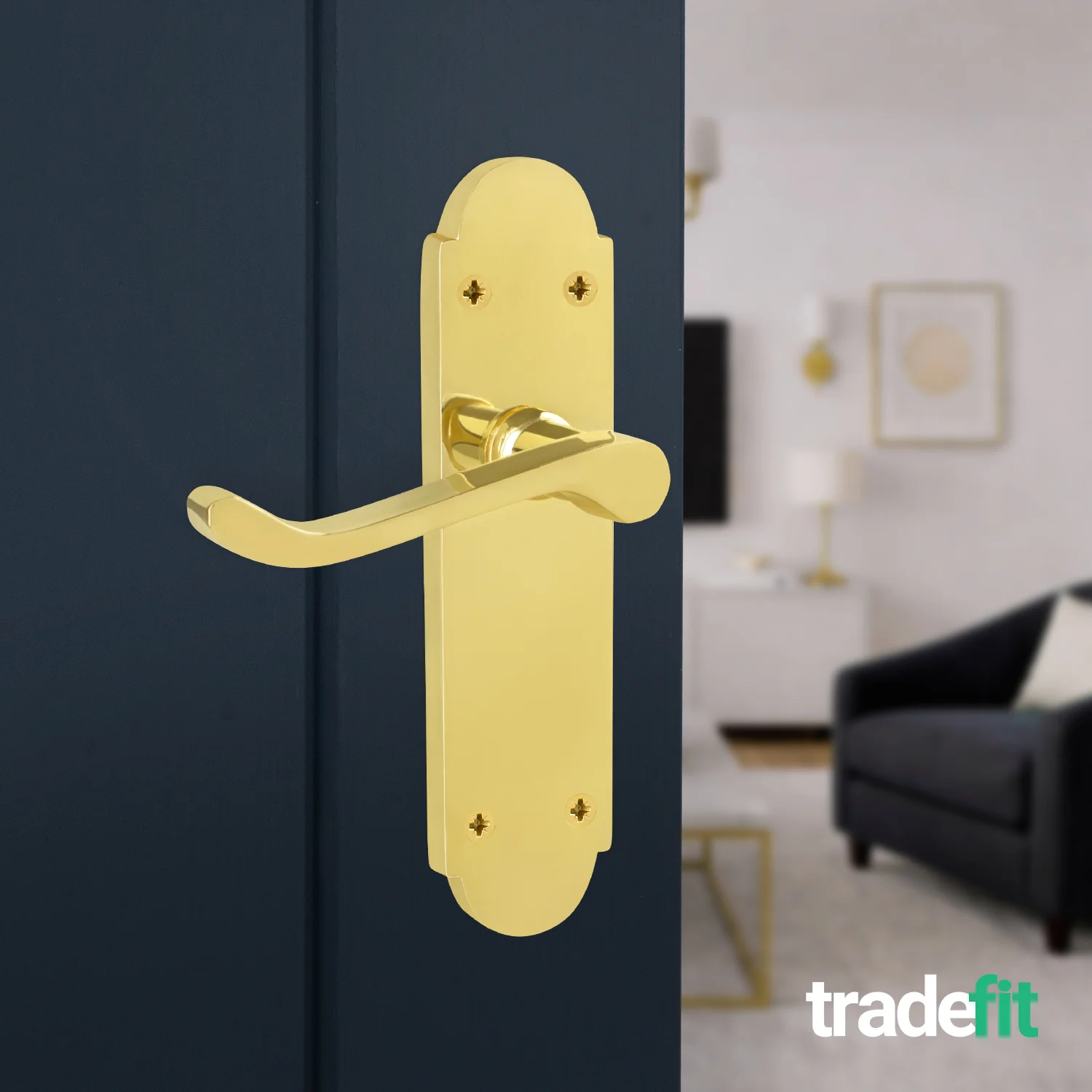 Victorian Rectory Polished Brass Lever Door Handle Pack - 64mm Latch - 76mm Hinges - Image 6