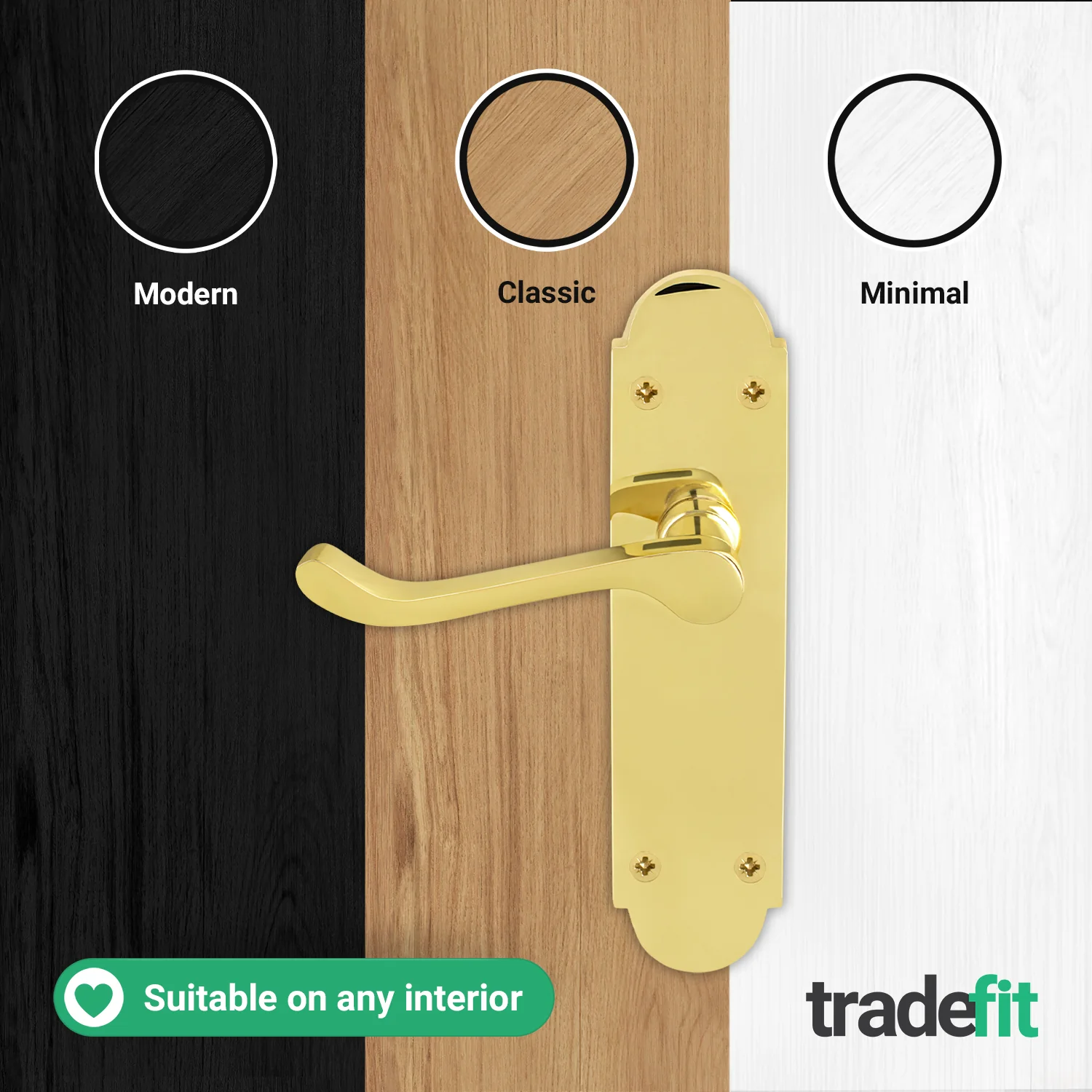 Victorian Rectory Polished Brass Lever Door Handle Pack - 64mm Latch - 76mm Hinges - Image 7