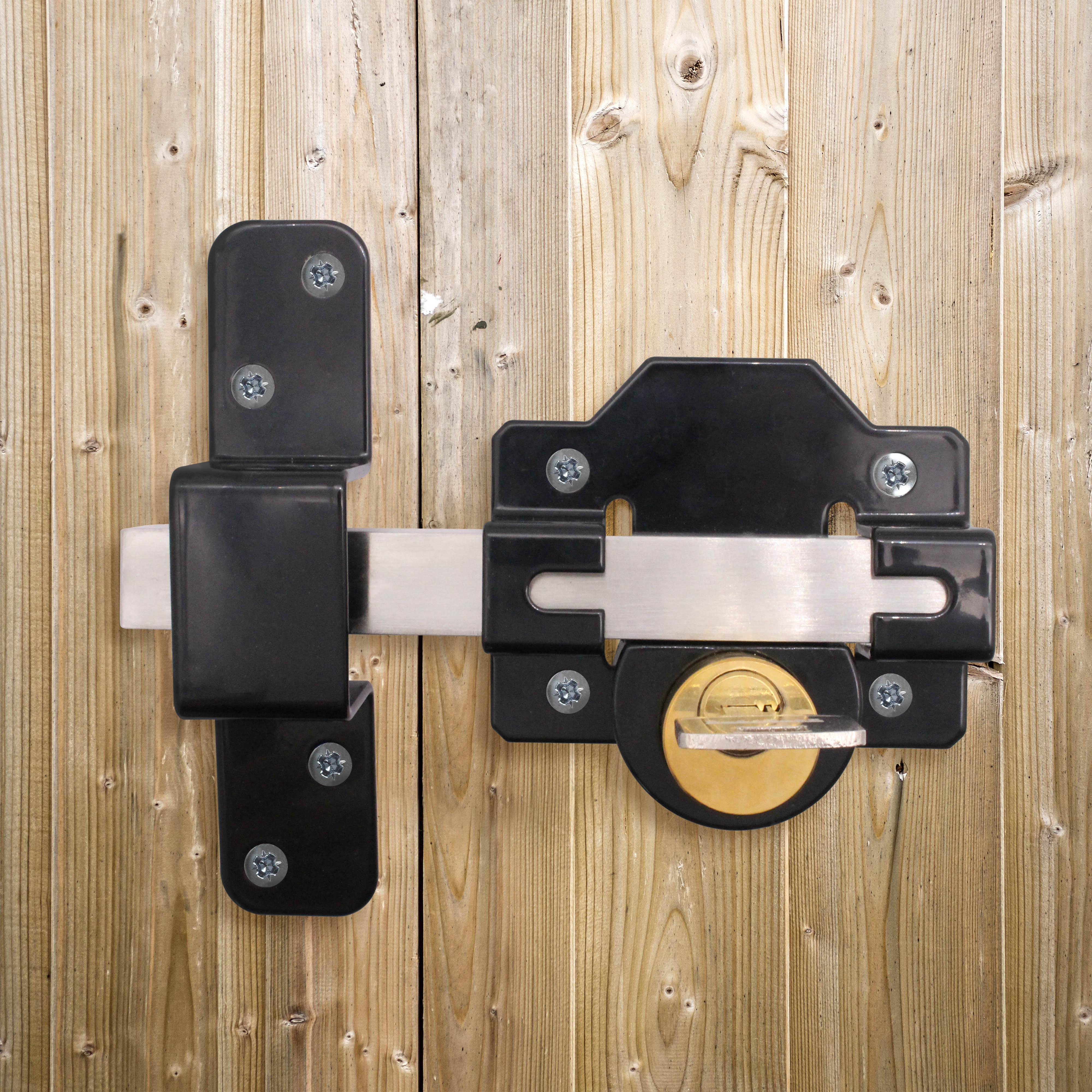 Long Throw Gate Lock & Pull Handle - Double Locking - 70mm - Image 5