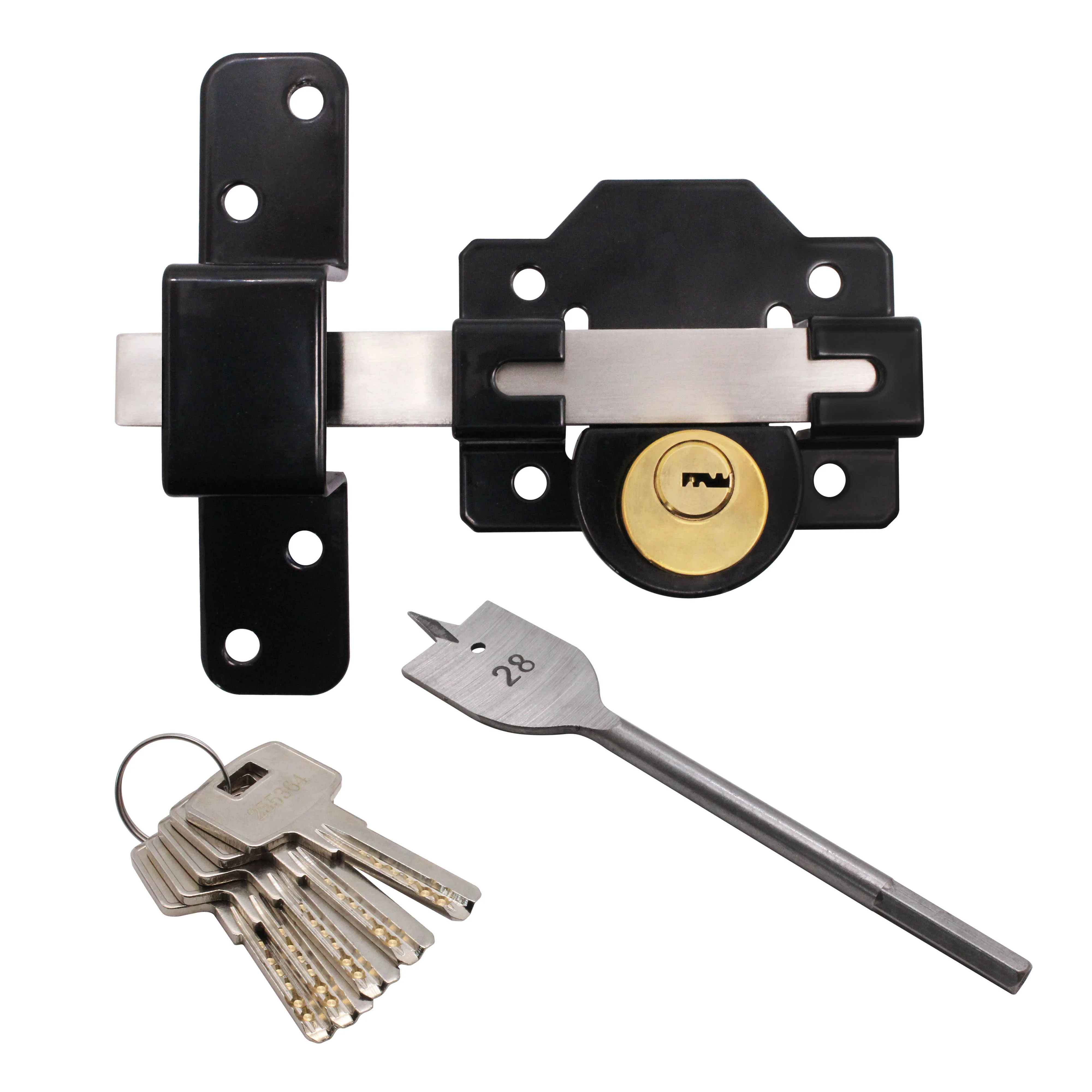 Long Throw Gate Lock & Pull Handle - Double Locking - 70mm - Image 7