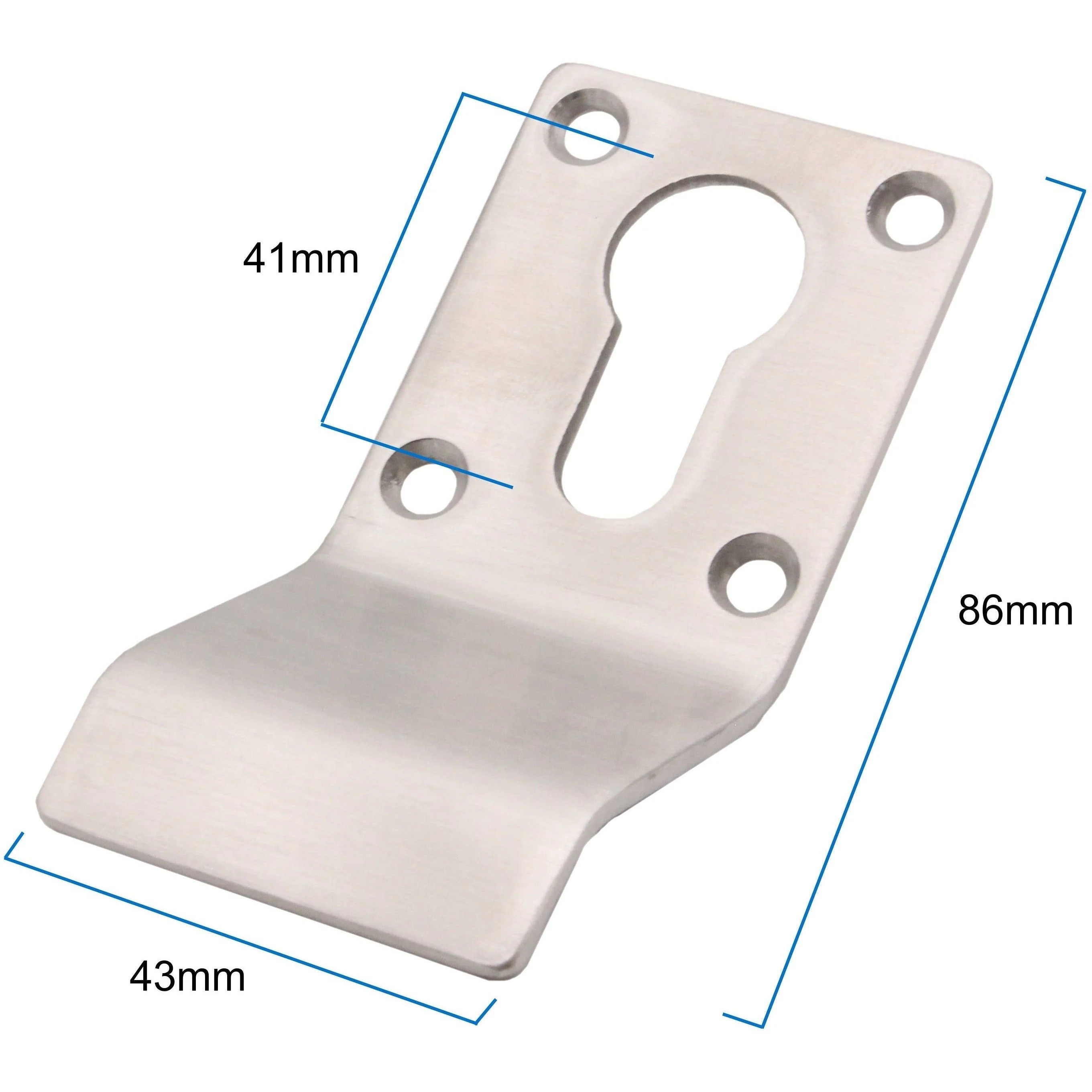 Cylinder Pull Finger Latch Euro Profile - Satin Stainless Steel - 86mm - Image 4