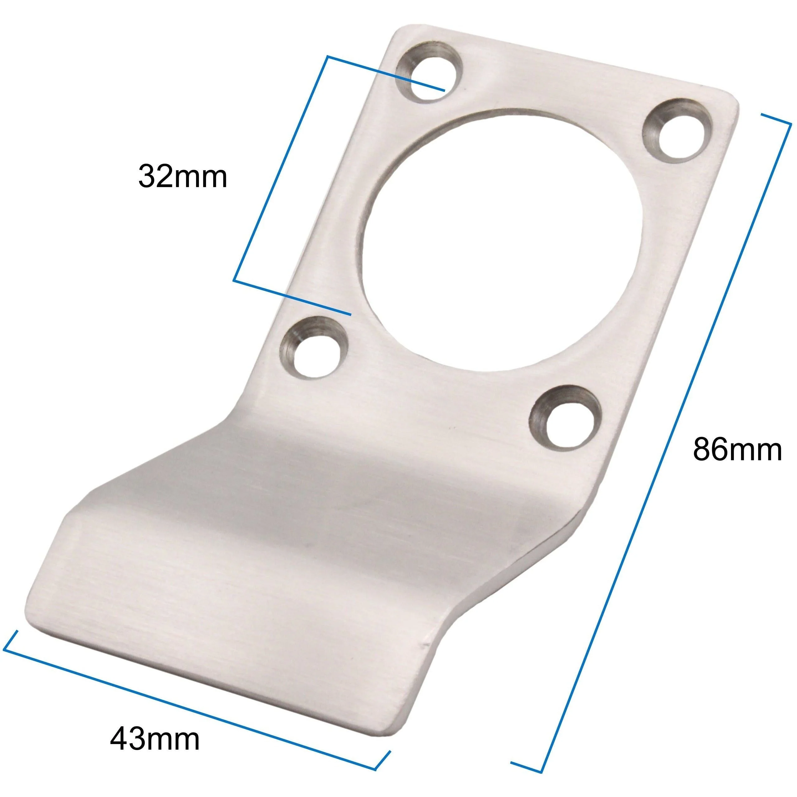 Cylinder Pull Finger Latch Rim Night Latch Profile - Satin Stainless Steel- 86mm - Image 3