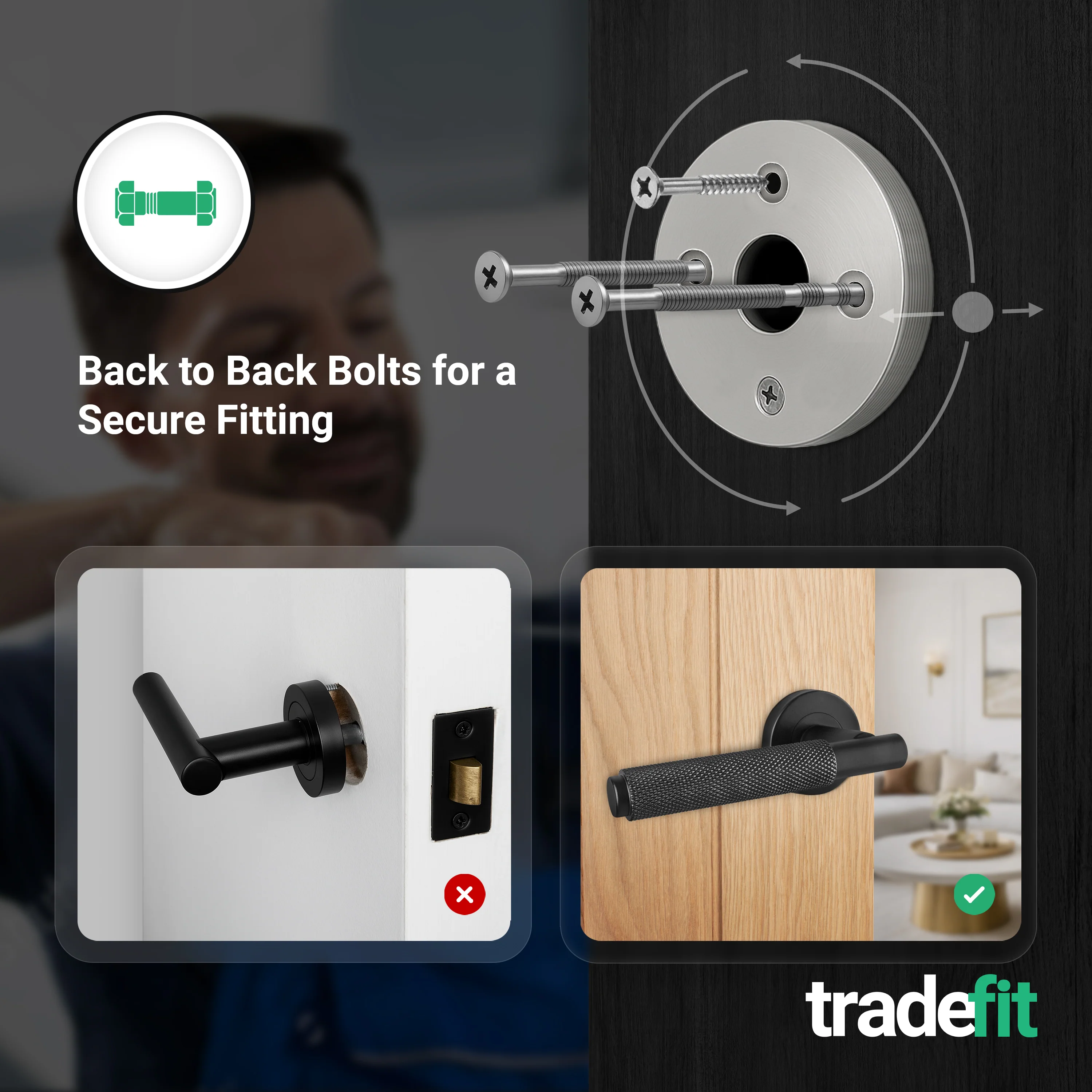 Dinis Matt Black Lever on Rose Door Handle Kit - 80mm Euro Sashlock and Thumbturn Cylinder - Keyed to Differ - Image 7