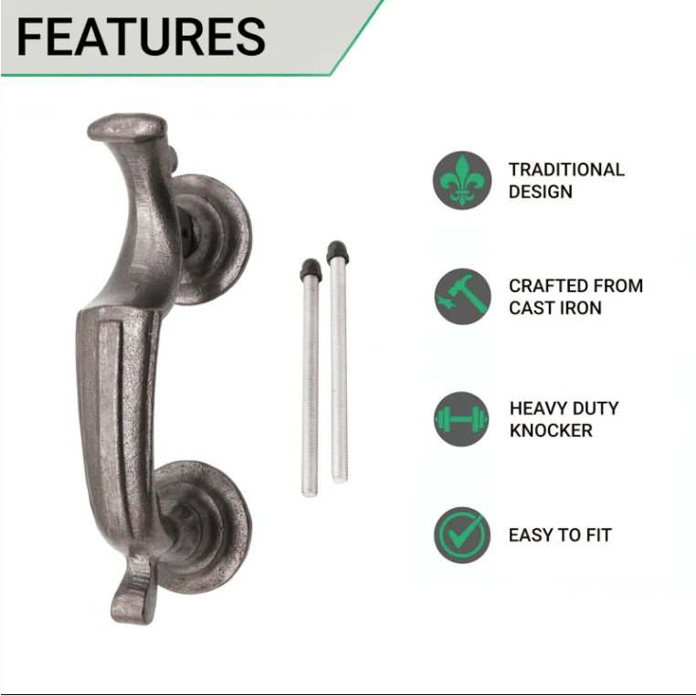 Doctor Door Knocker Slimline Iron - Image 4