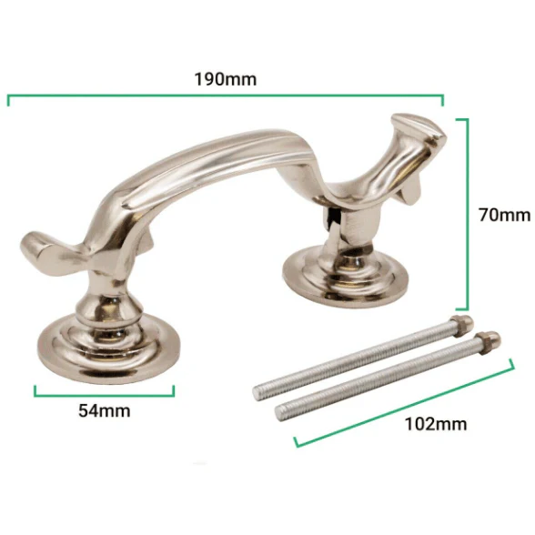 Doctor Door Knocker Slimline Polished Nickel - Image 4