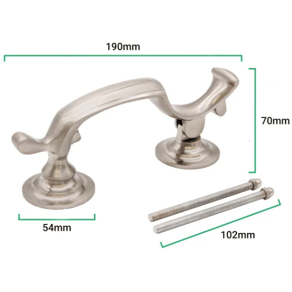 Doctor Door Knocker Slimline Satin Nickel - Image 3