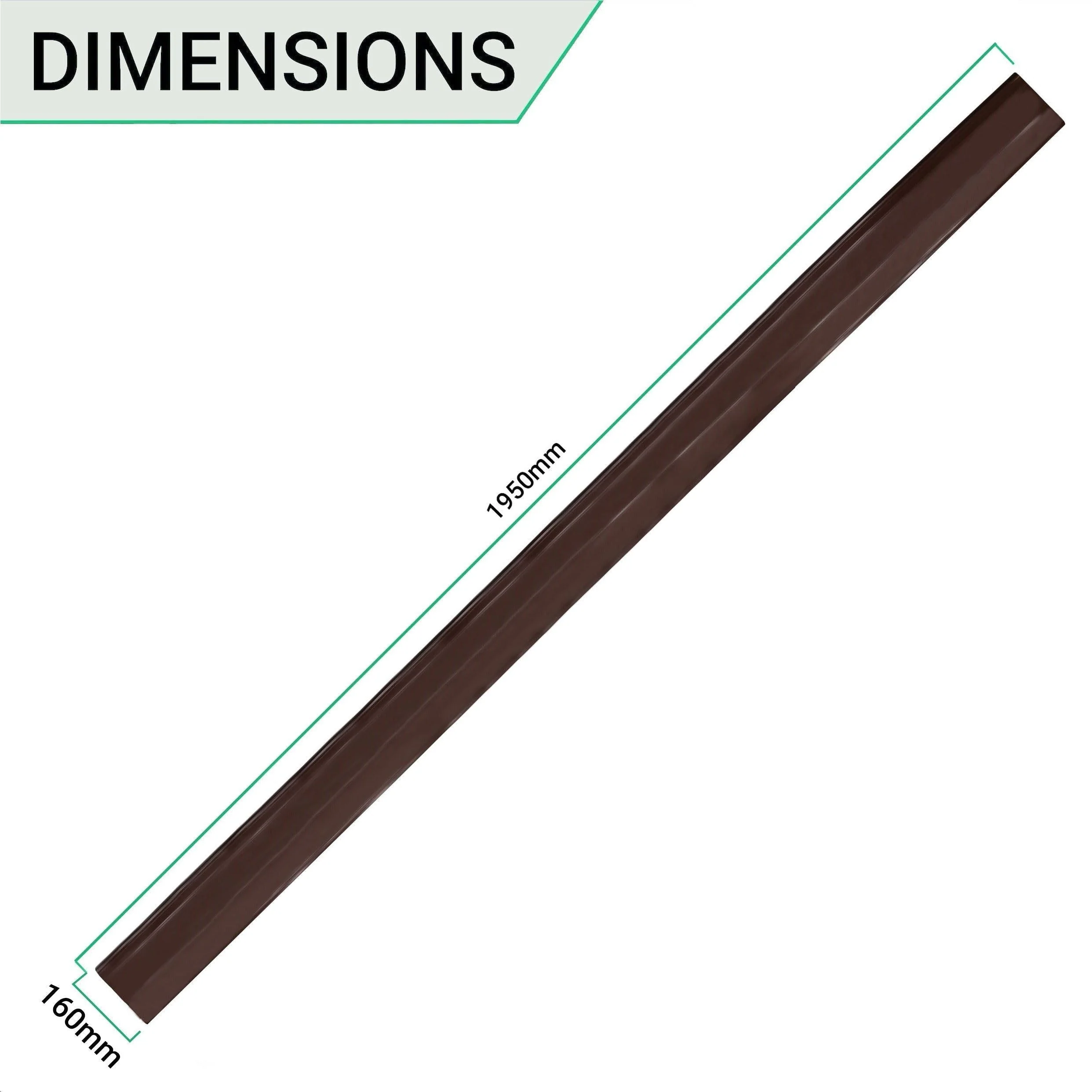 Door Finger Guard Protector - Front Side - 1950mm - Brown - Image 4