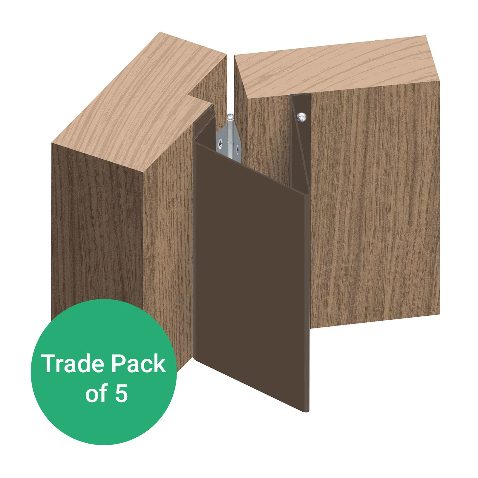 Door Finger Guard Protector - Front Side - 1950mm - Brown - Trade Pack Of 5