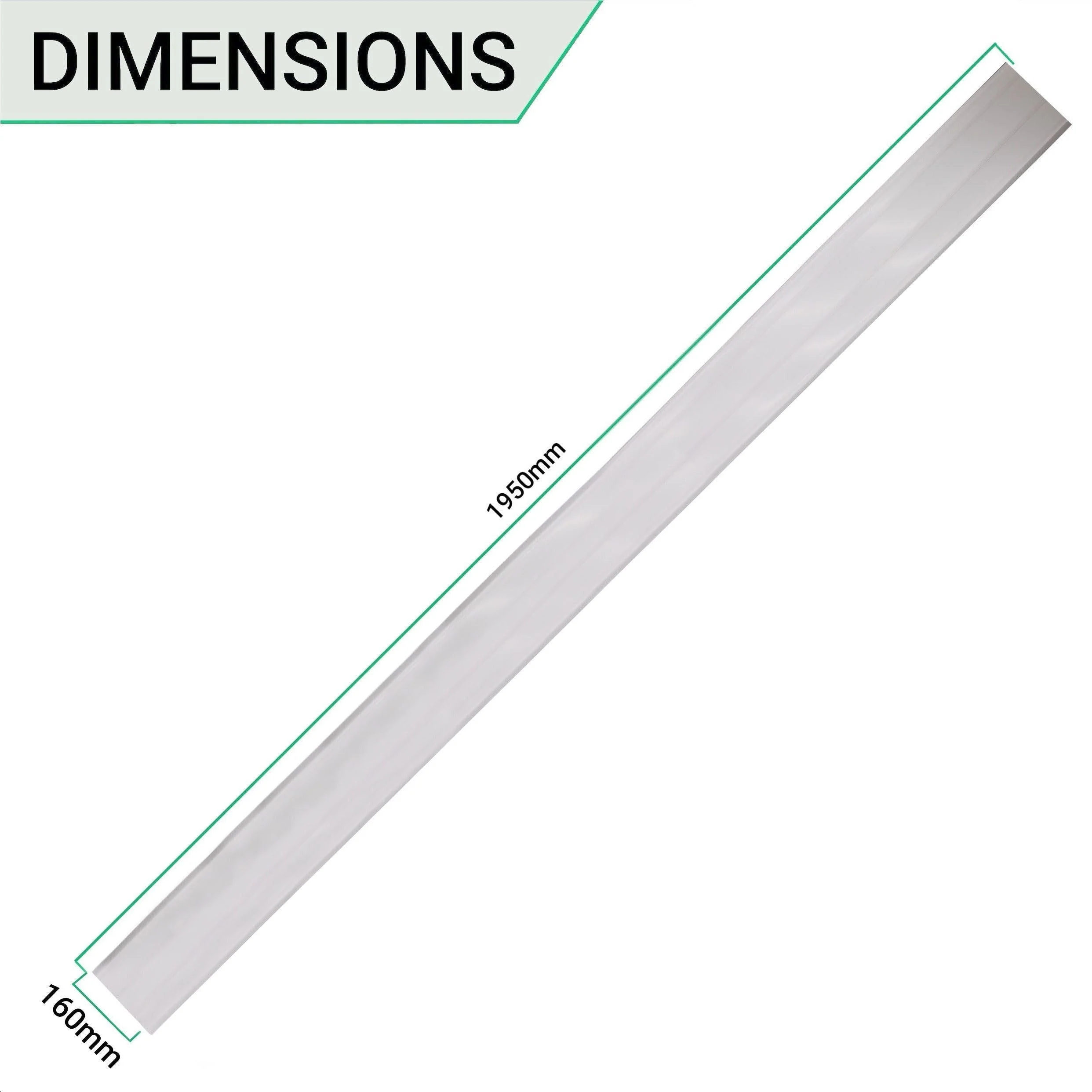 Door Finger Guard Protector - Front Side - 1950mm - White - Image 8
