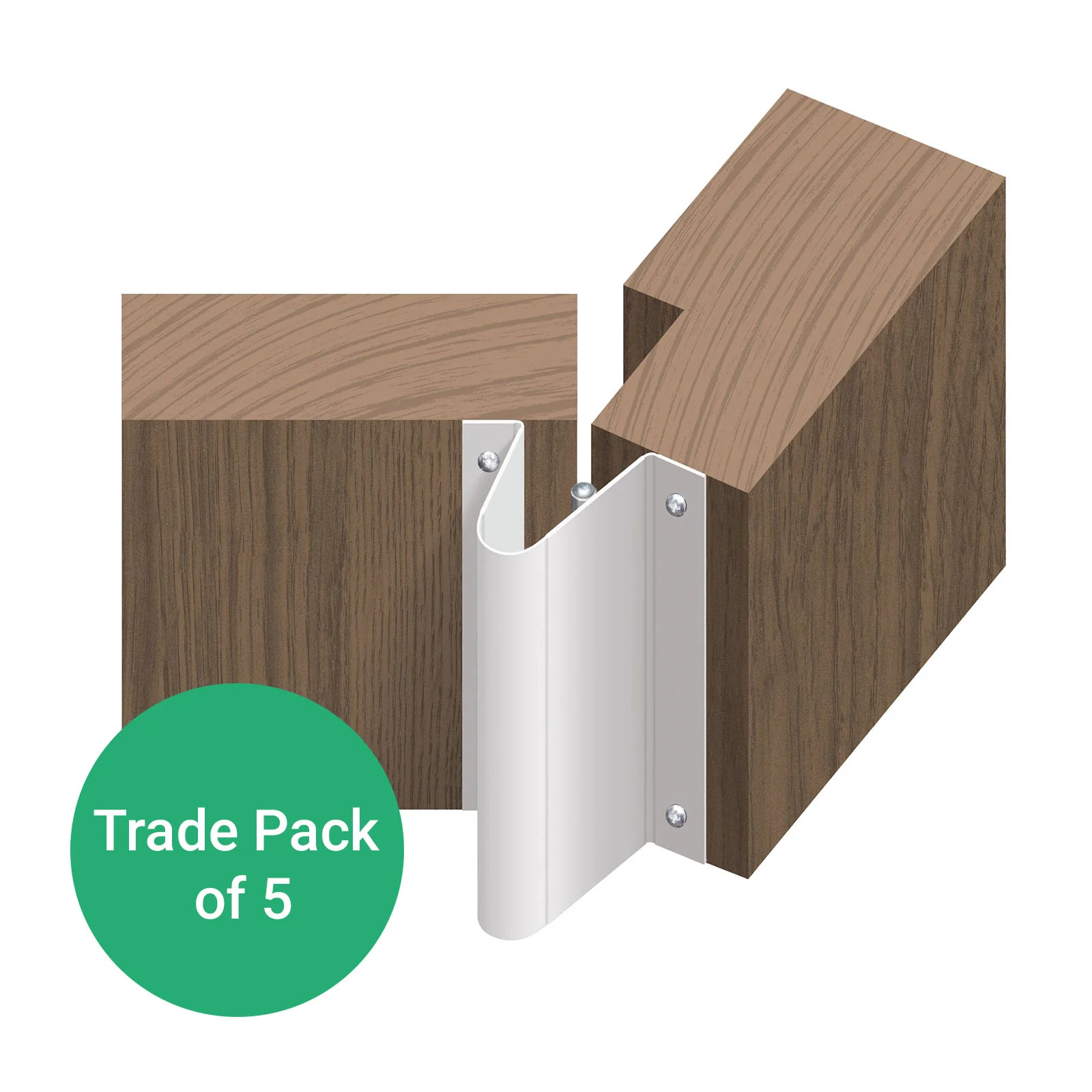 Door Finger Guard Protector - Rear Side - 1950mm - White - Trade Pack Of 5