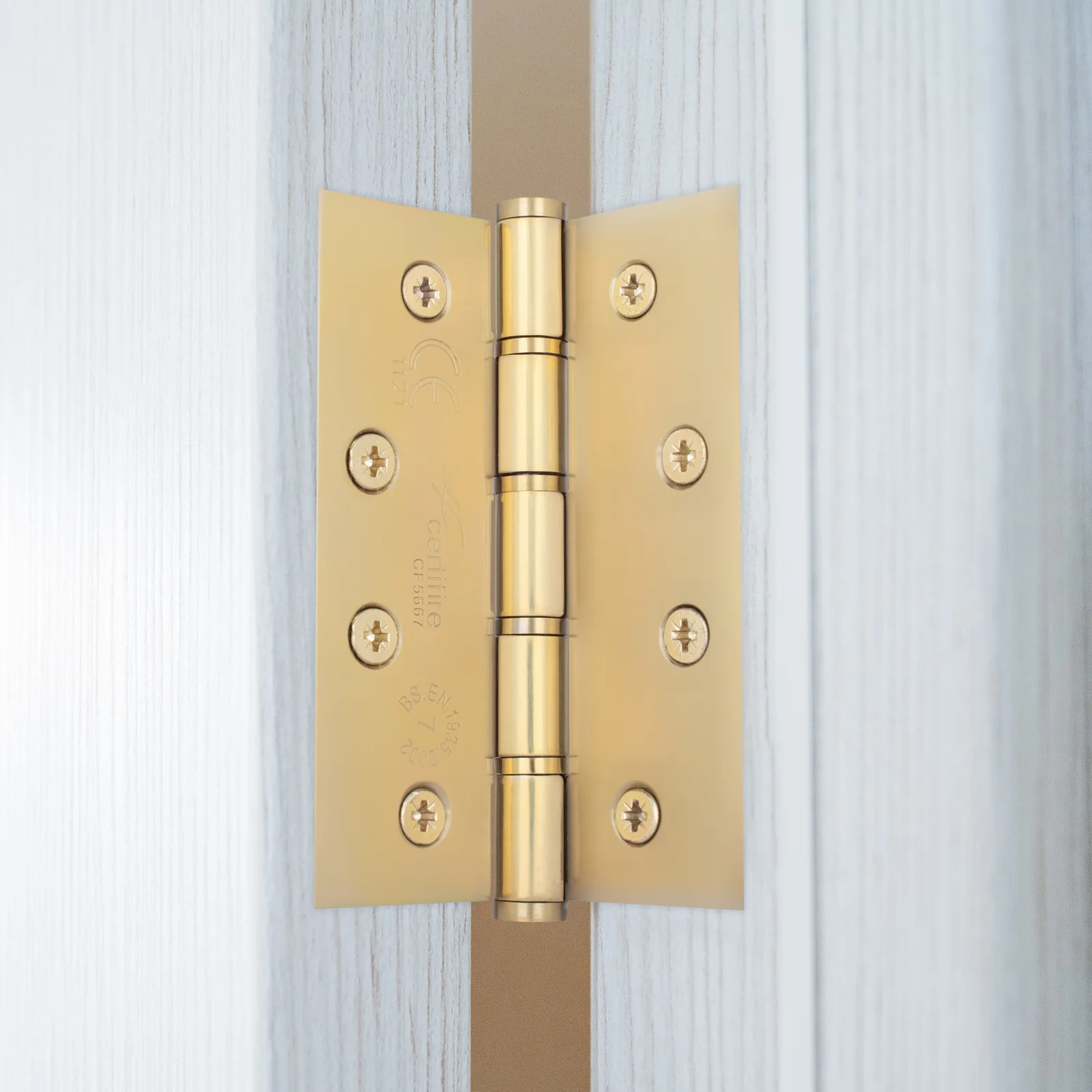 Door Hinges Grade 7 Stainless Steel Washered - 101.6x76.2x2.0mm - PVD Brass - Case of 40 Pairs - Image 5