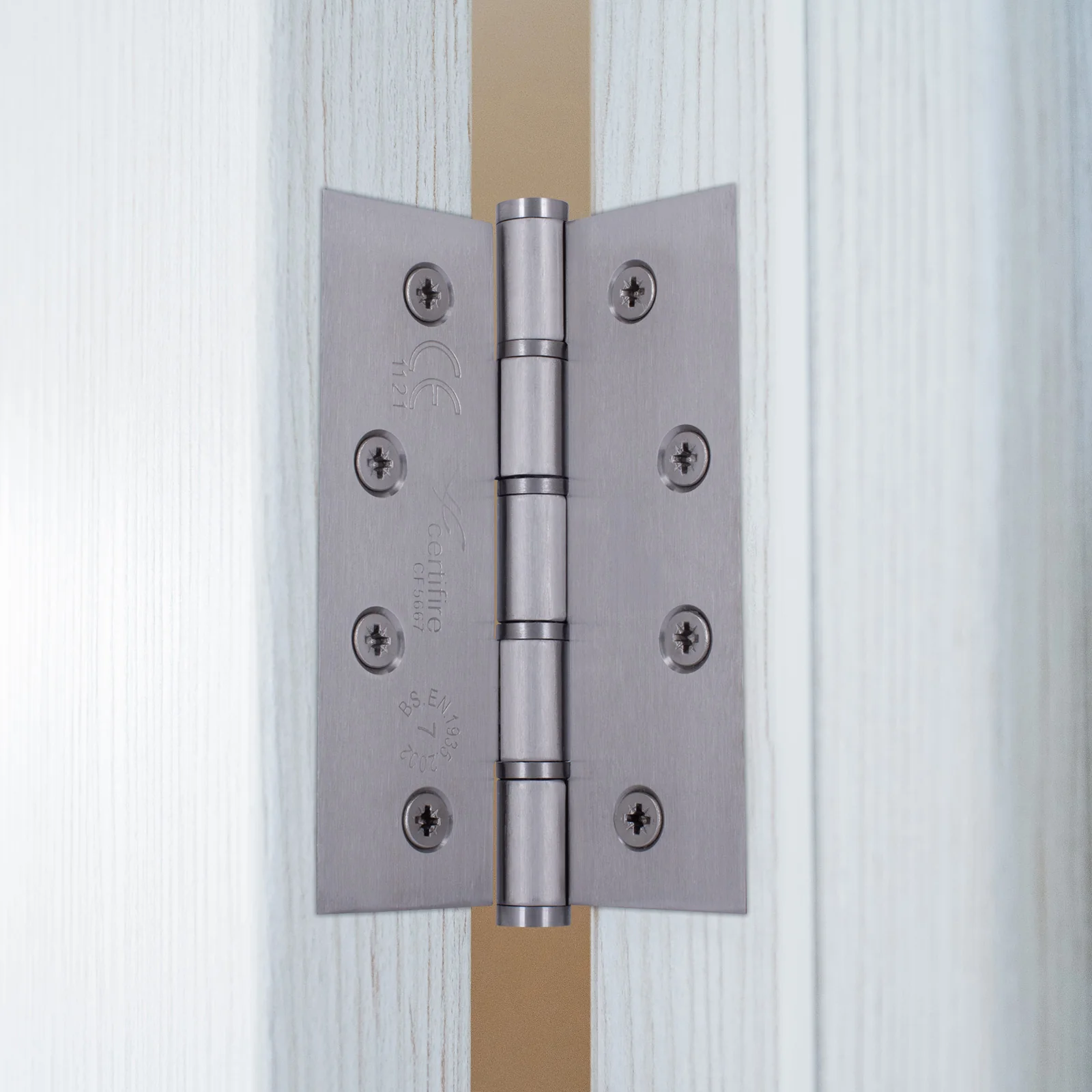 Door Hinges Grade 7 Stainless Steel Washered - 101.6x76.2x2.0mm - Satin Stainless - Case of 40 Pairs - Image 5
