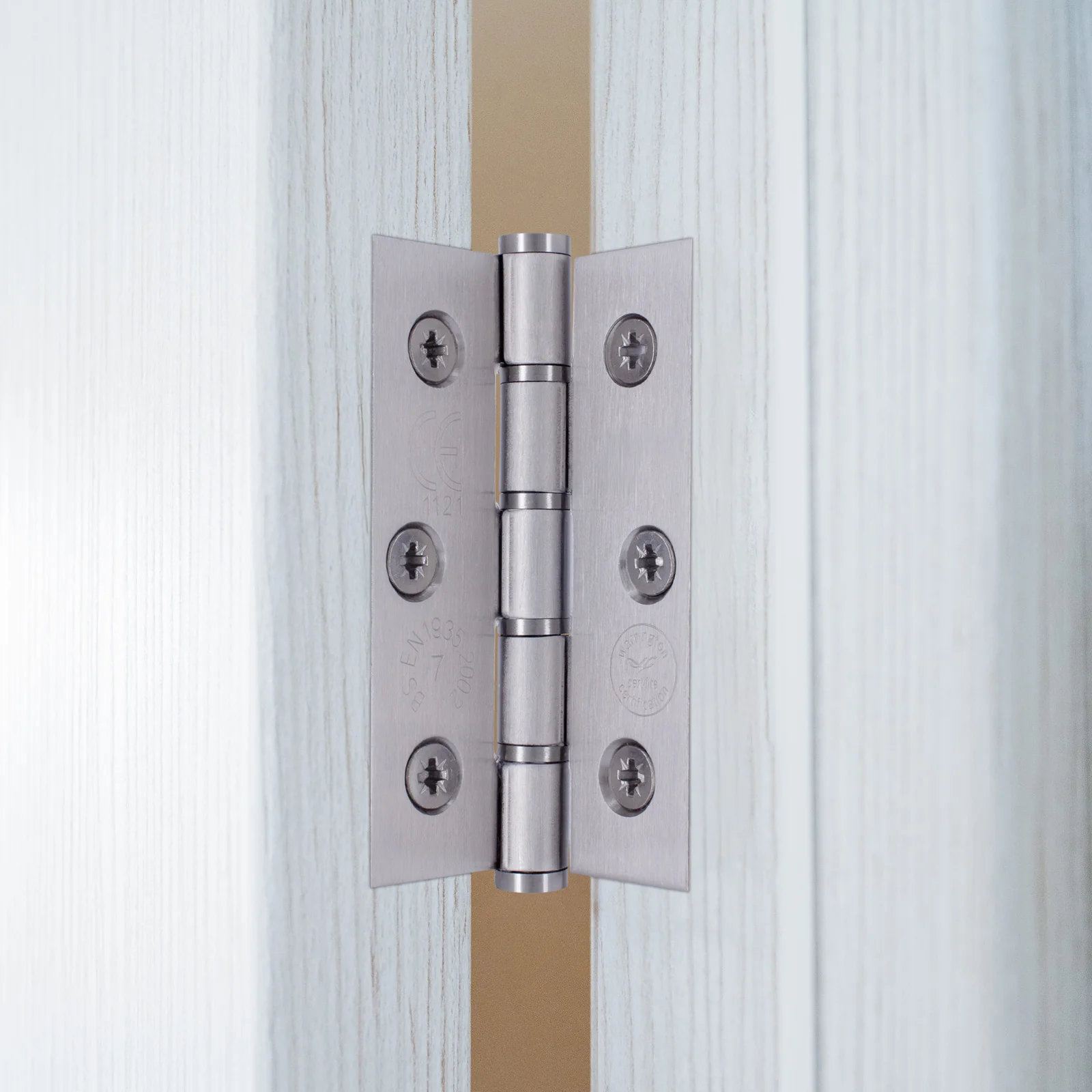 Door Hinges Grade 7 Stainless Steel Washered - 76x50.8x2mm - Satin Stainless - Case of 40 Pairs - Image 5