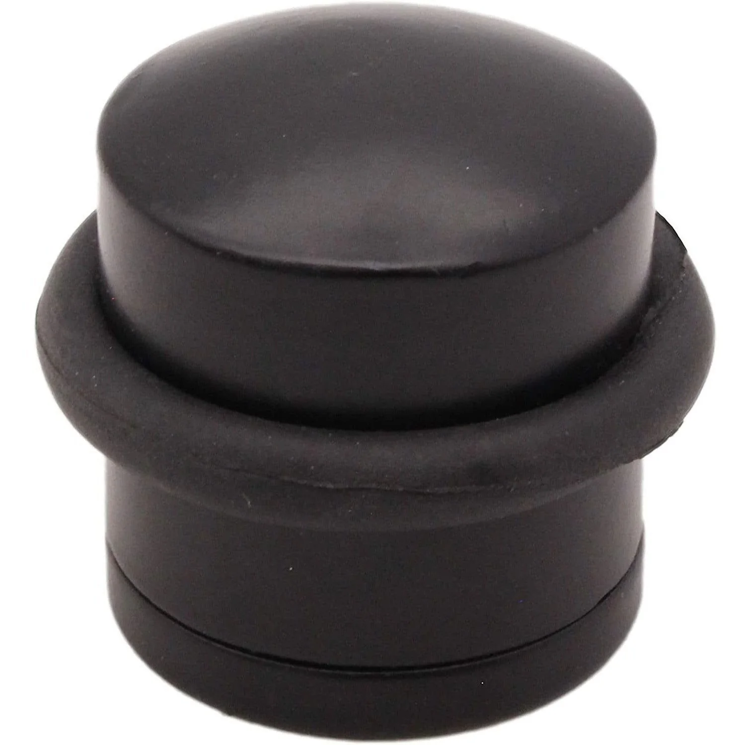 Dome Top Floor Mounted Door Stop - 30mm Diameter - Matt Black