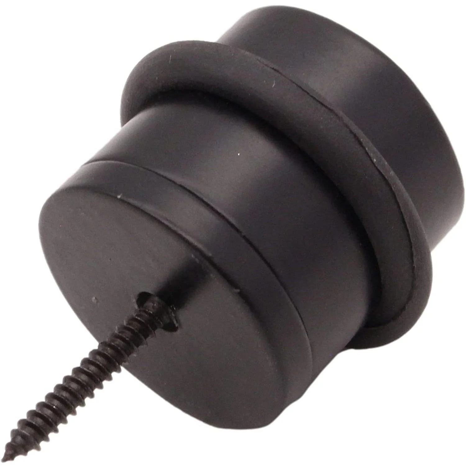 Dome Top Floor Mounted Door Stop - 30mm Diameter - Matt Black - Image 4