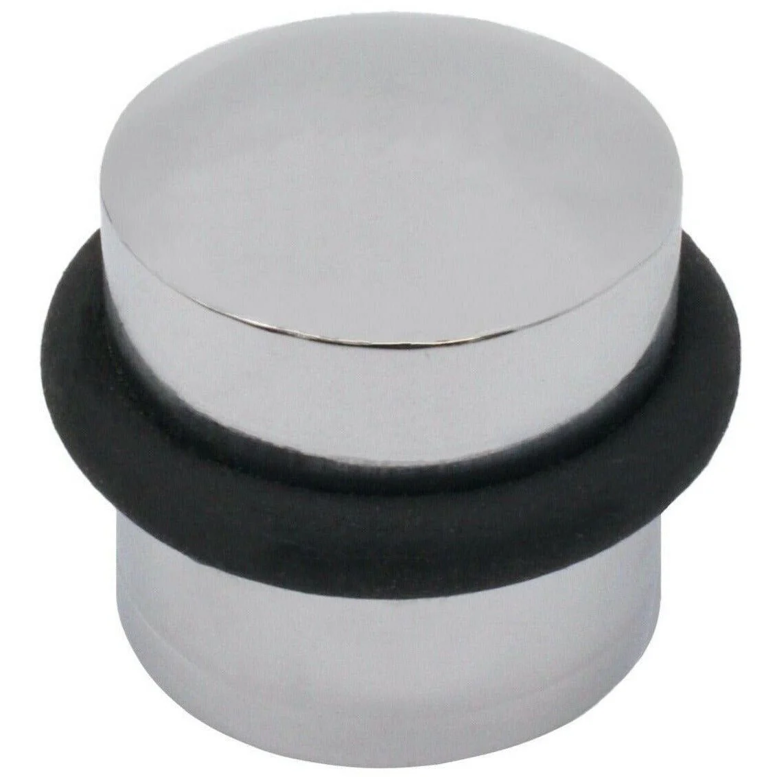 Dome Top Floor Mounted Door Stop - 30mm Diameter - Polished Chrome