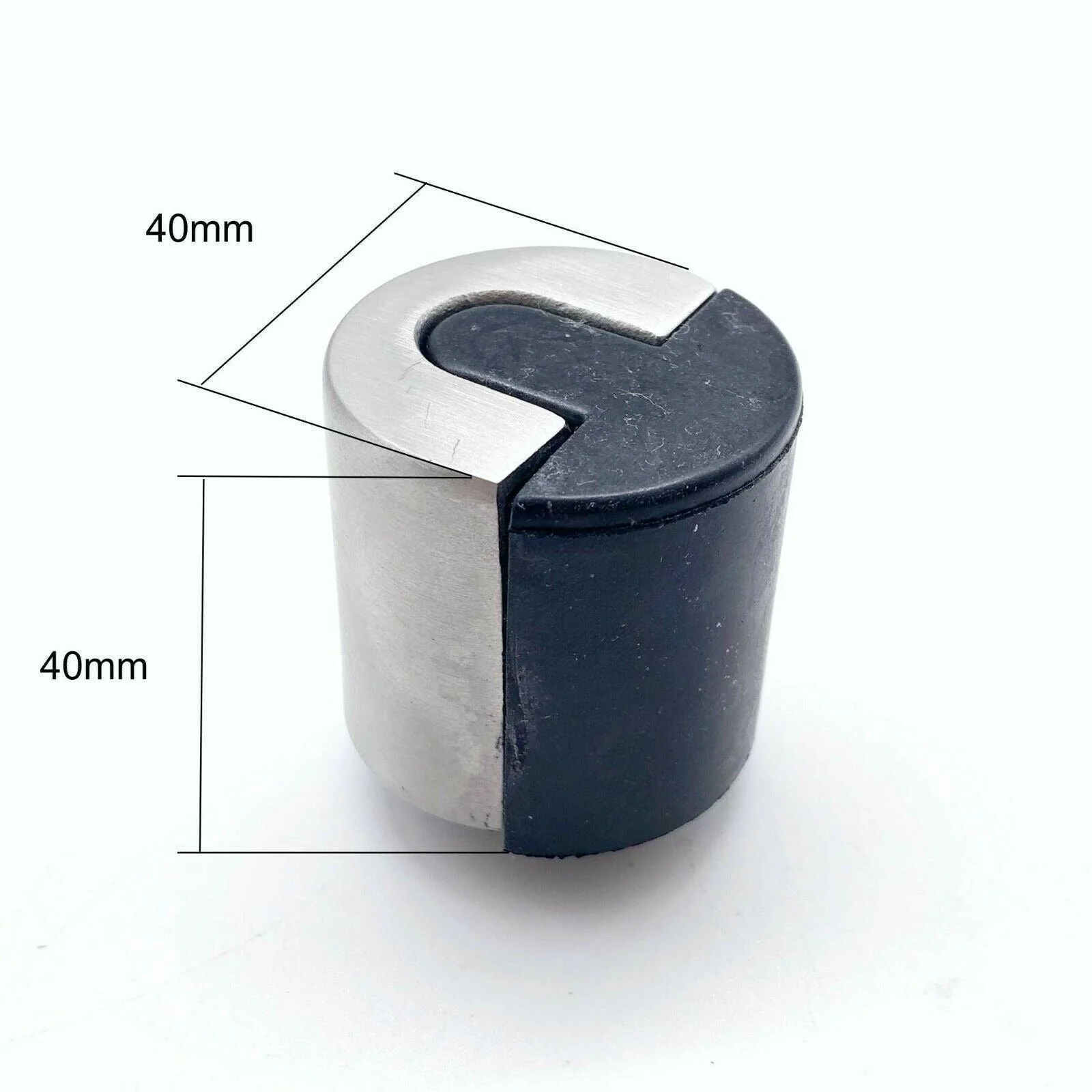 Floor Mounted Door Stop - 40mm - Satin Stainless Steel - Image 3