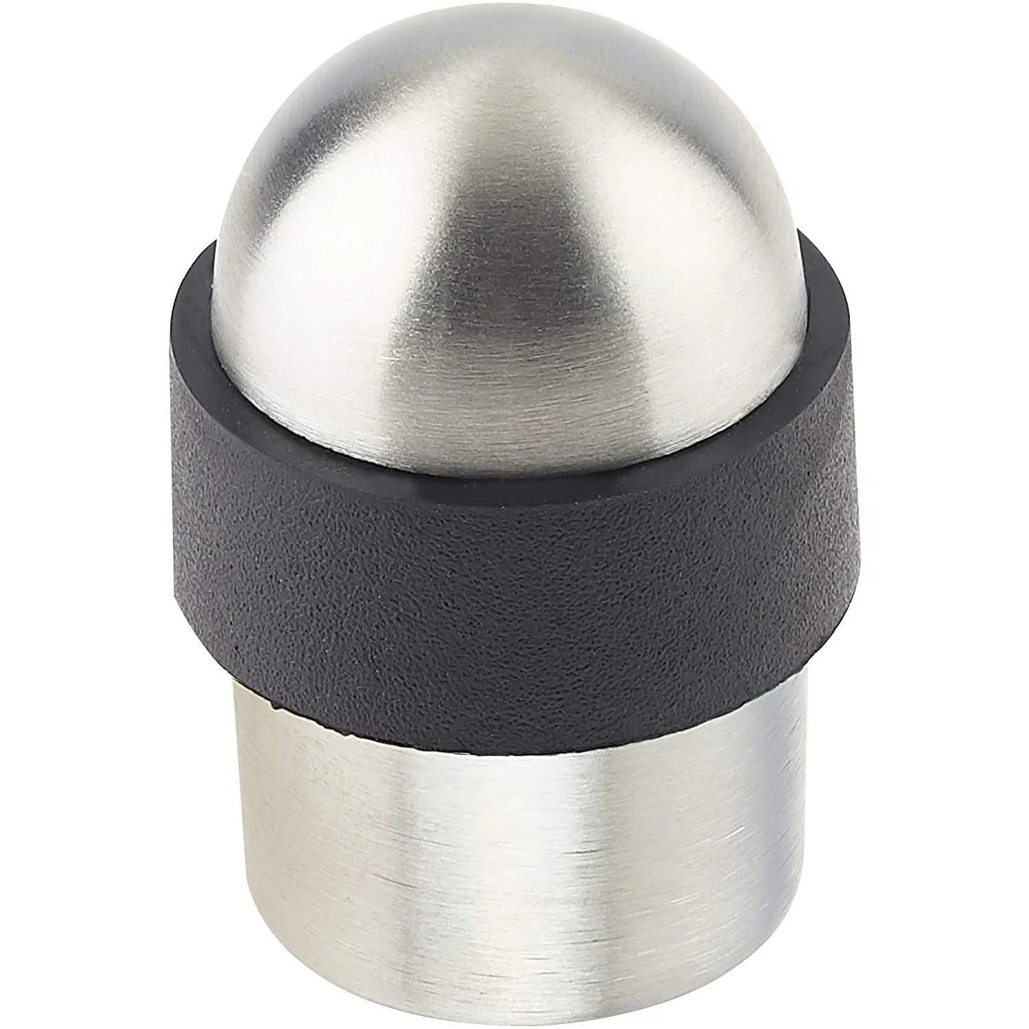 Floor Mounted Dome Door Stop - 30mm Diameter - Satin Stainless Steel