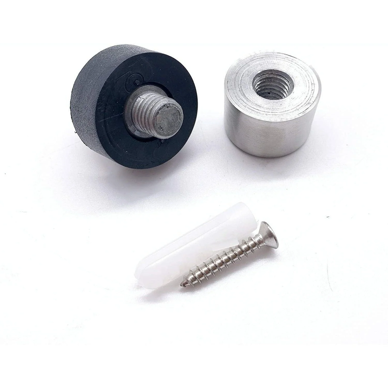 Floor Mounted Dome Door Stop - 30mm Diameter - Satin Stainless Steel - Image 3