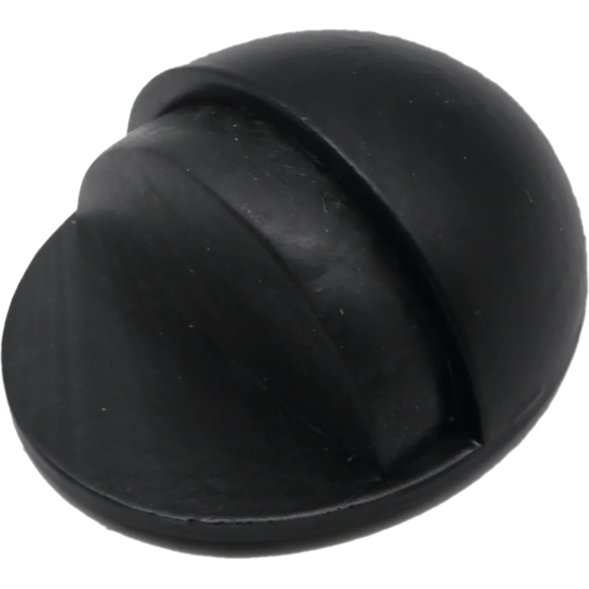 Oval Floor Mounted Door Stop - Self Adhesive - Matt Black