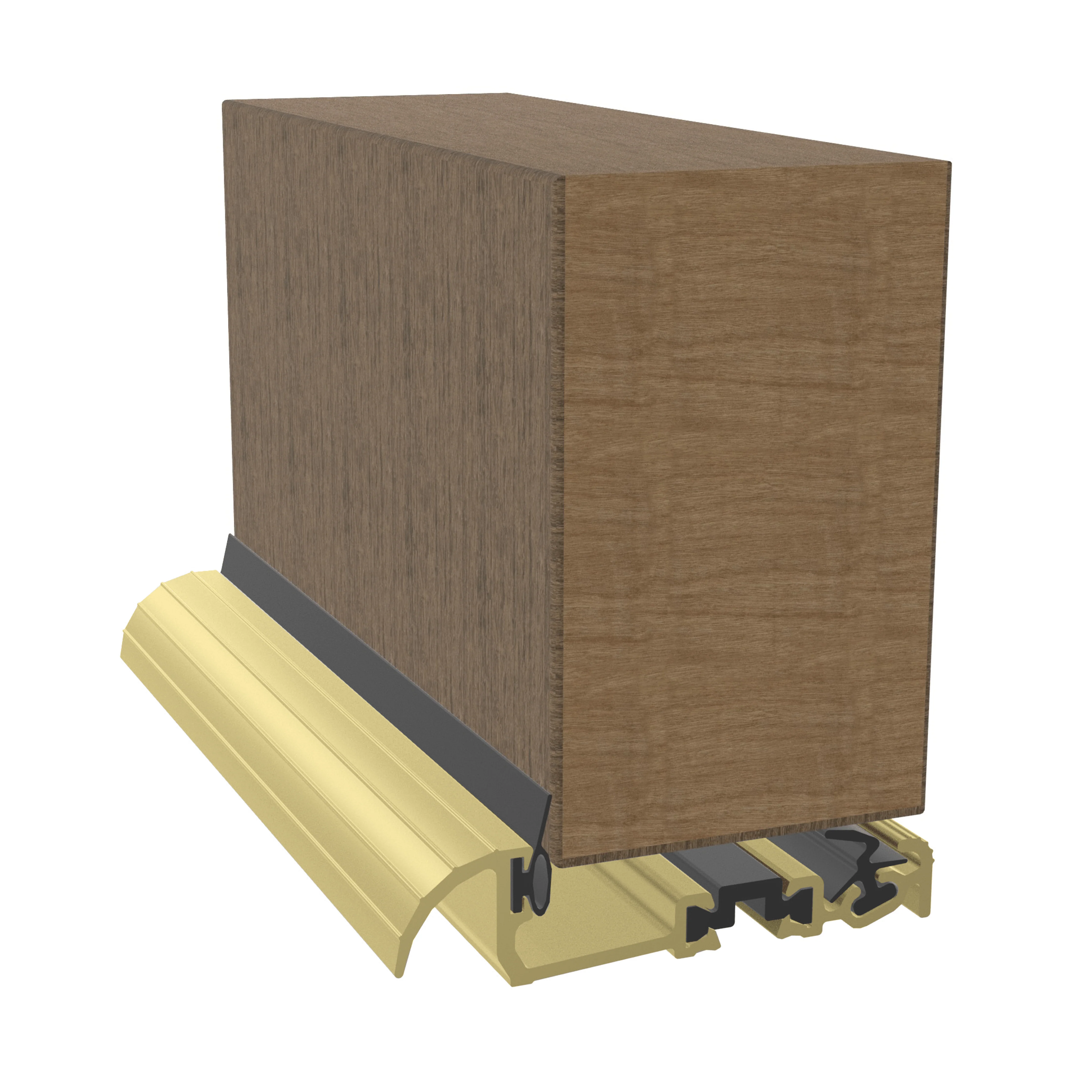 Door Threshold Seal - 44mm Inward Opening - 914mm - Gold - Image 6