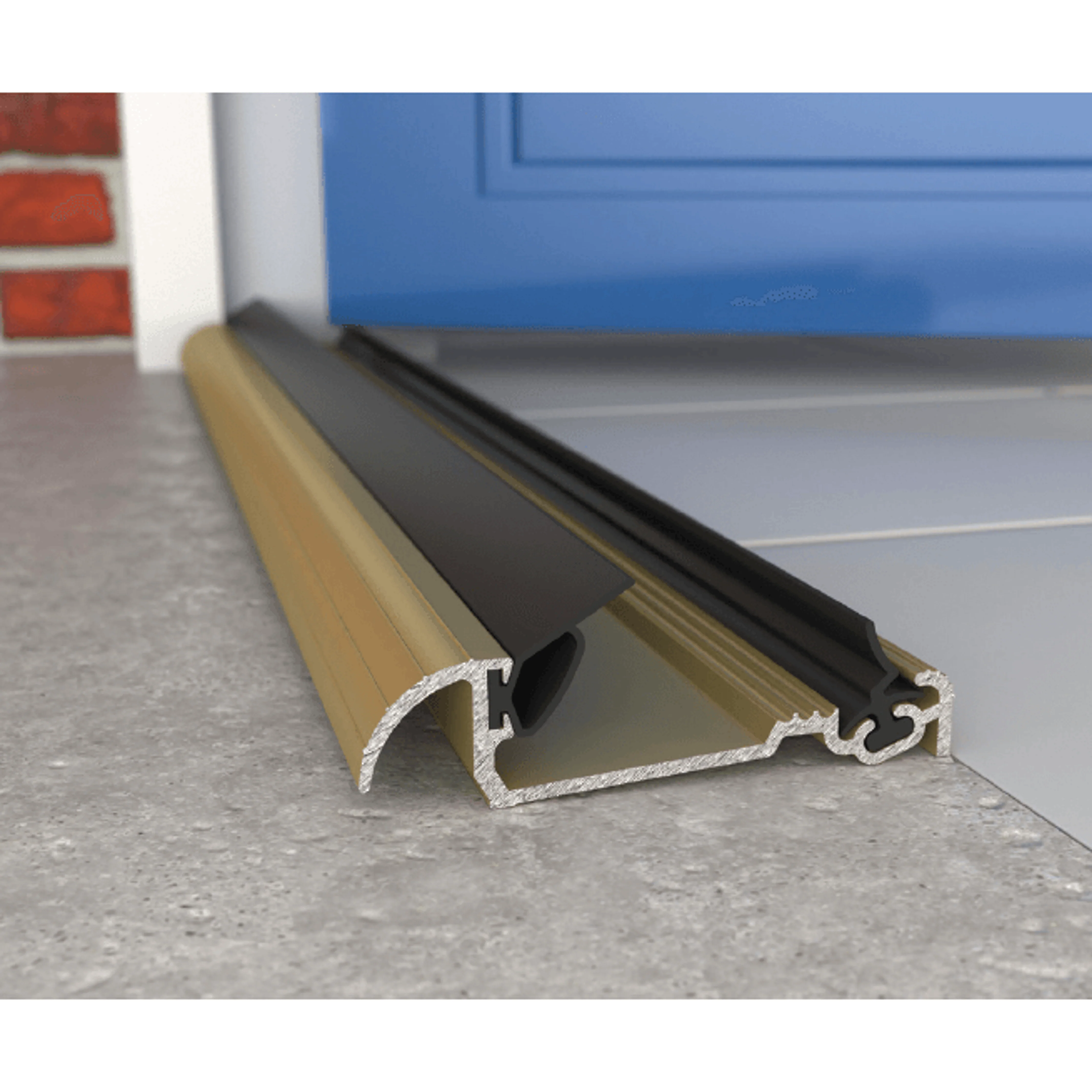 Door Threshold Seal - 56mm Inward Opening - 1829mm - Gold - Image 7