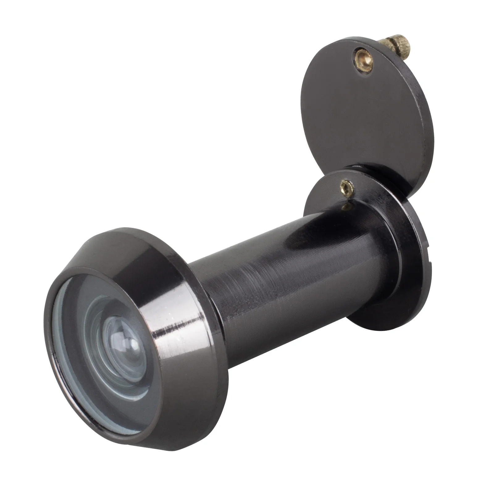 Fire Rated Door Viewer 200 Degree Glass Lens - 14mm Dia. - 35-55mm Doors - Black Nickel