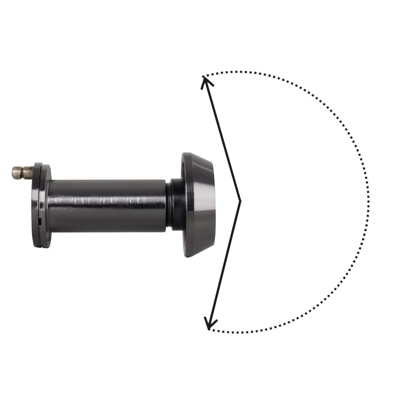 Fire Rated Door Viewer 200 Degree Glass Lens - 14mm Dia. - 35-55mm Doors - Black Nickel - Image 4