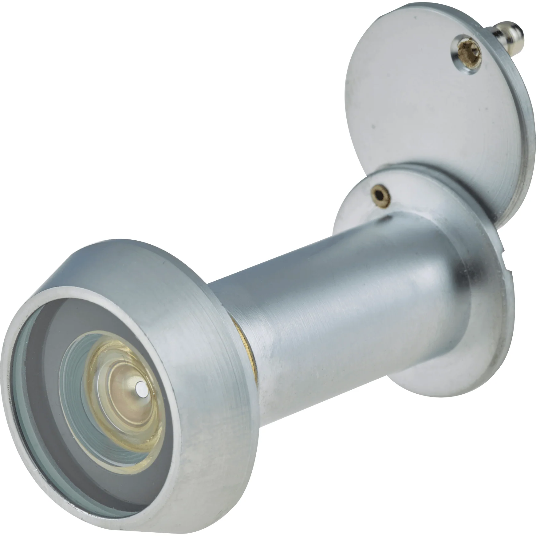 Fire Rated Door Viewer 200 Degree Glass Lens - 14mm Dia. - 35-55mm Doors - Satin Chrome